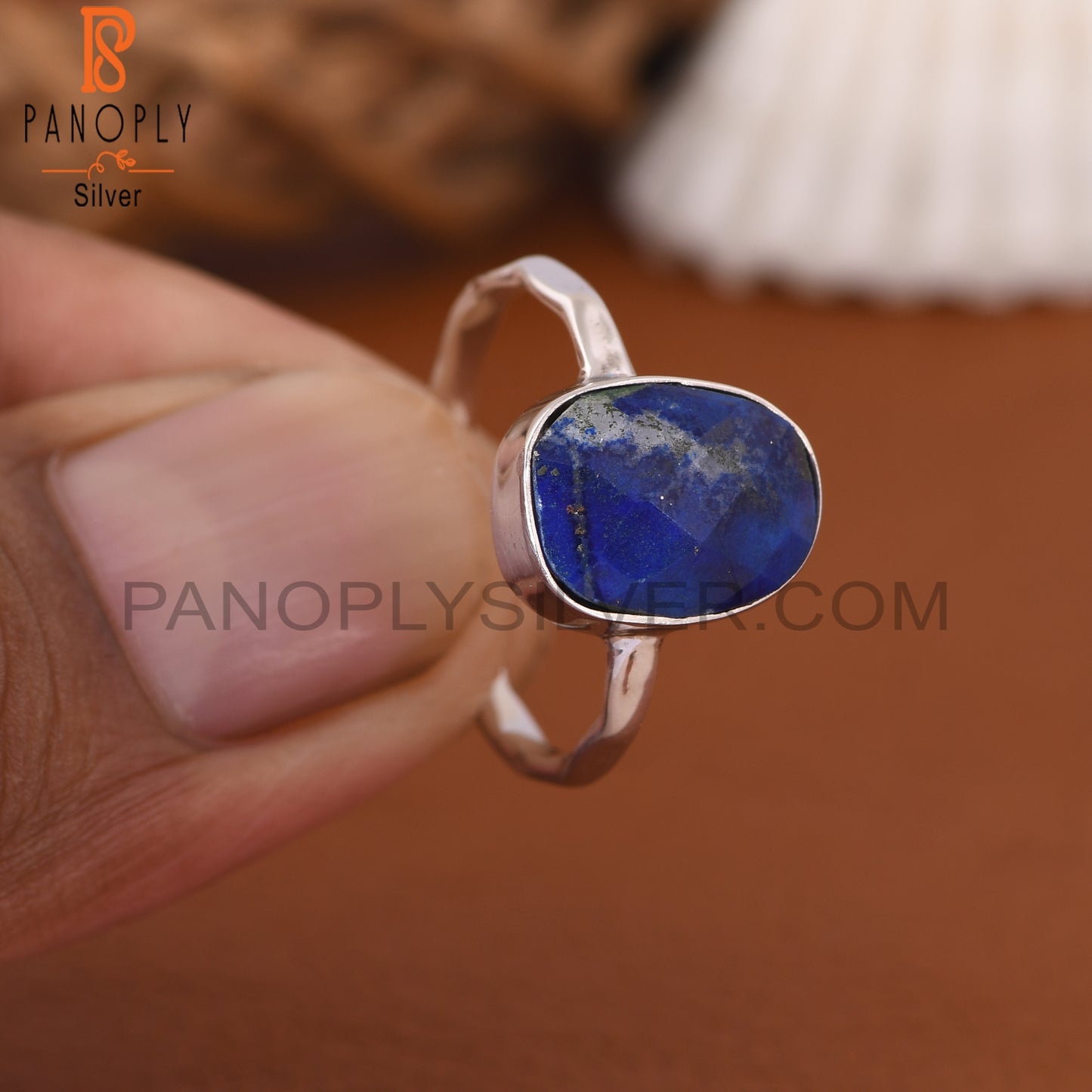 Lapis Gemstone 925 Sterling Silver Blue Rings