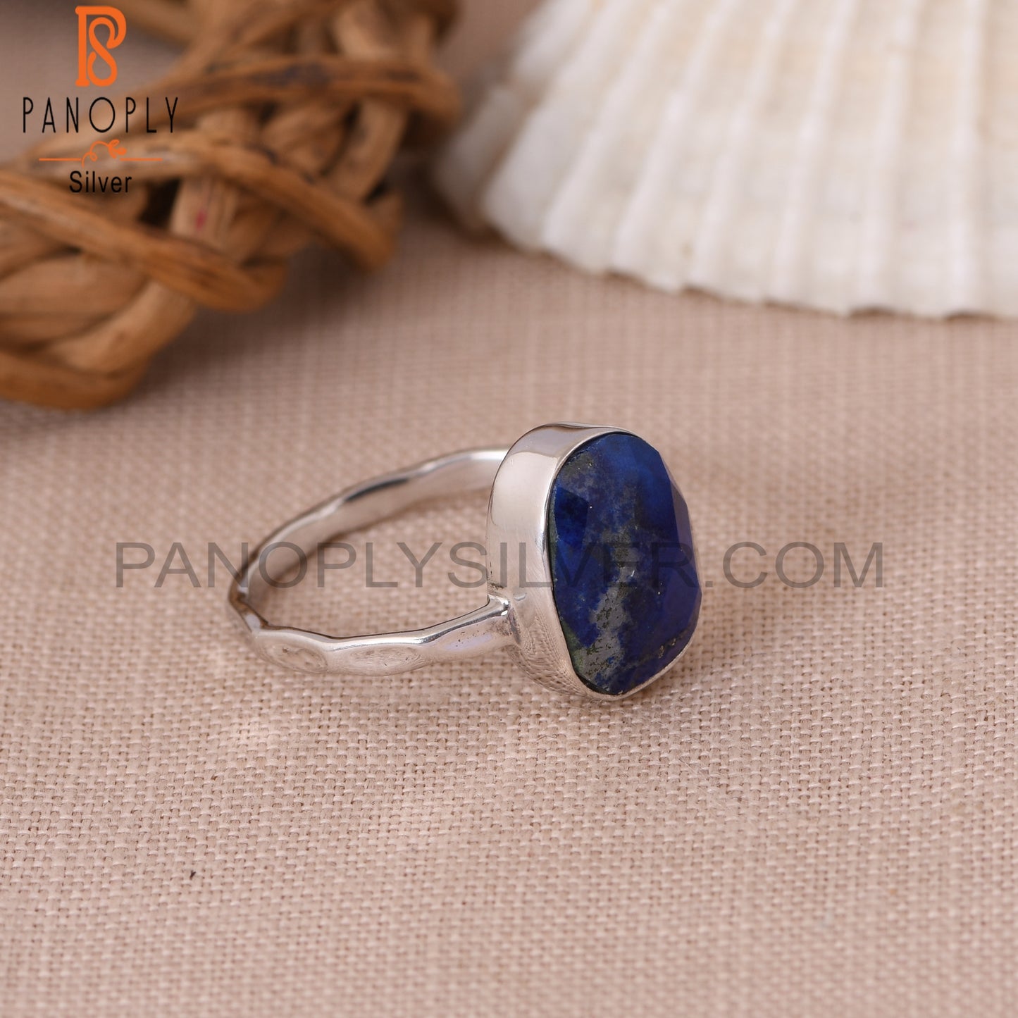 Lapis Gemstone 925 Sterling Silver Blue Rings