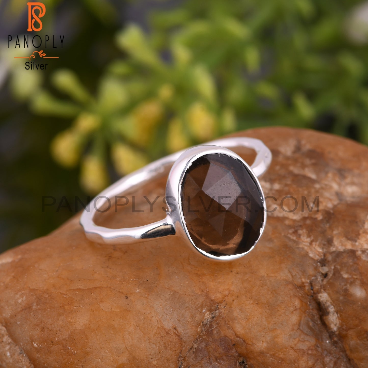 Smoky Handmade 925 Sterling Silver Quartz Rings