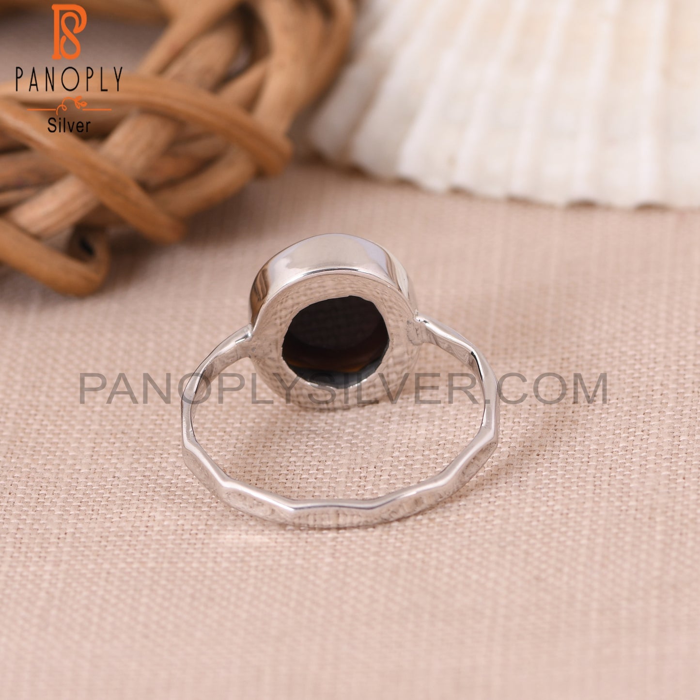 Multi Checkerboard Black Onyx 925 Silver Rings