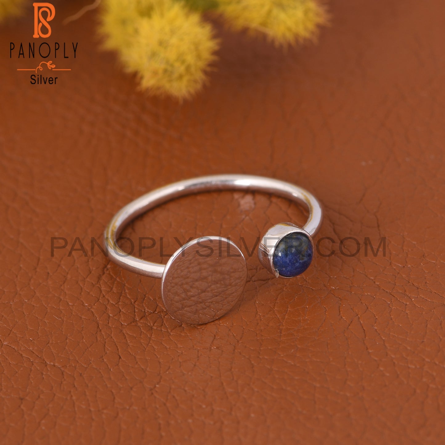 Lapis Lazuli 925 Sterling Silver Adjustable Pretty Minimalist Rings