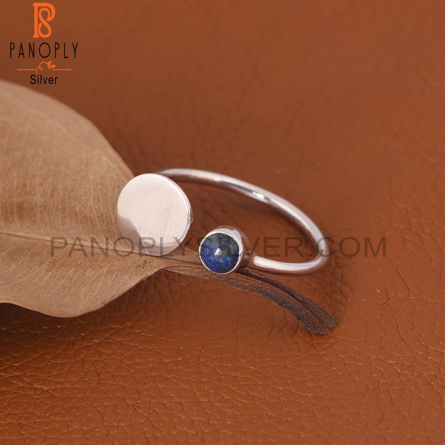 Lapis Lazuli 925 Sterling Silver Adjustable Pretty Minimalist Rings