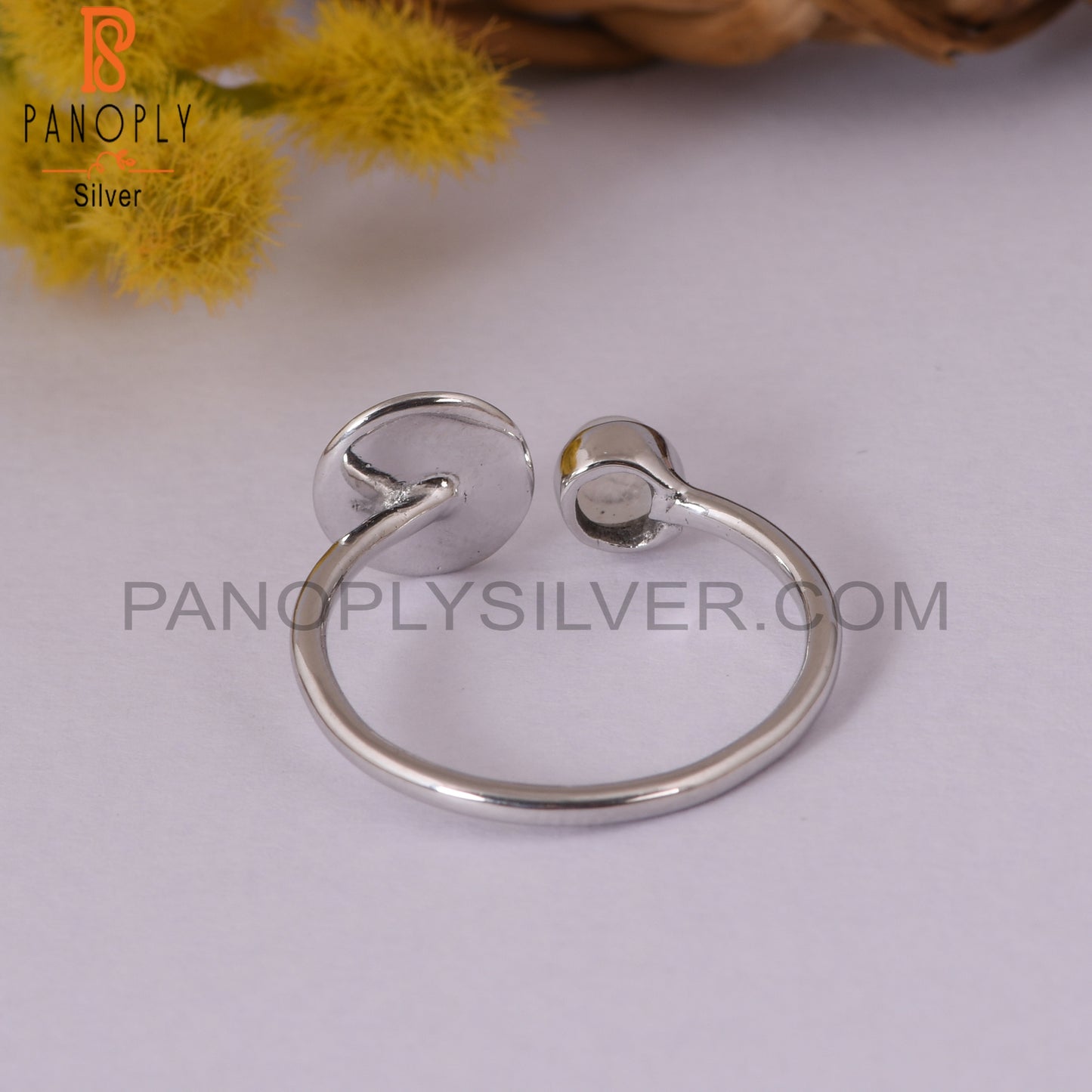 Rainbow Moonstone 925 Silver Custom Adjustable Rings