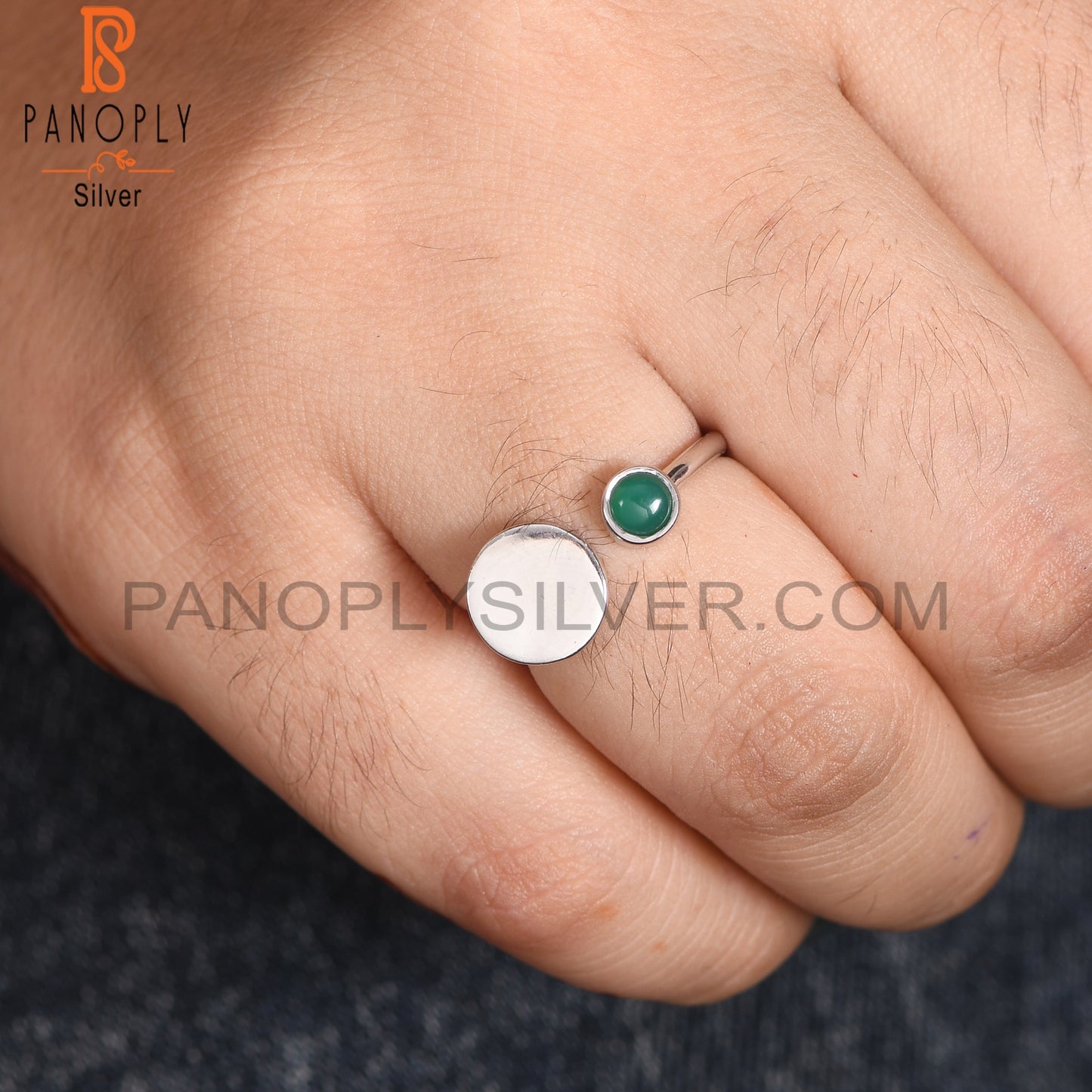 Green Onyx Gem Handmade 925 Sterling Fine Silver Girls Rings