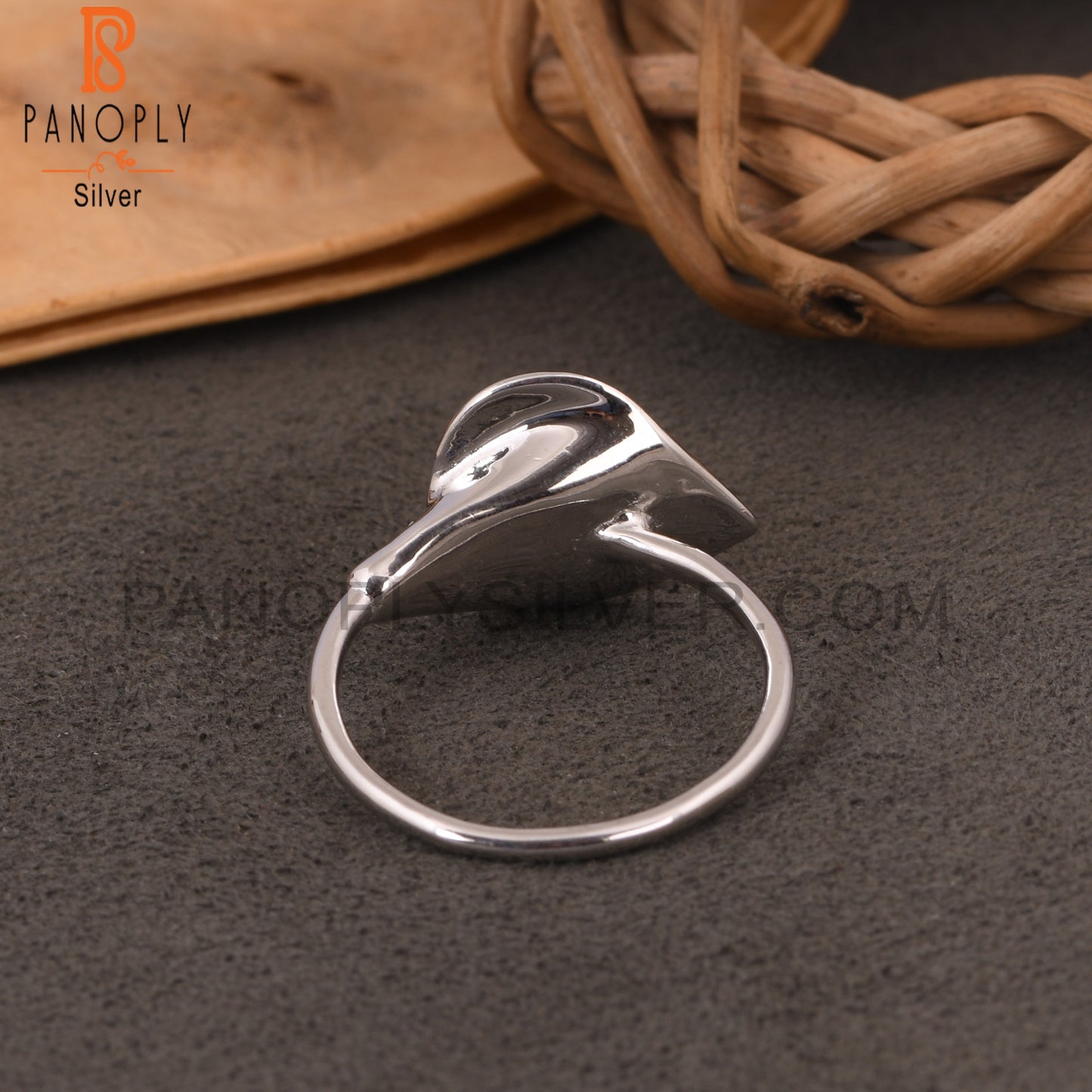 Crystal Quartz 925 Silver Floral Women Ring For Wedding