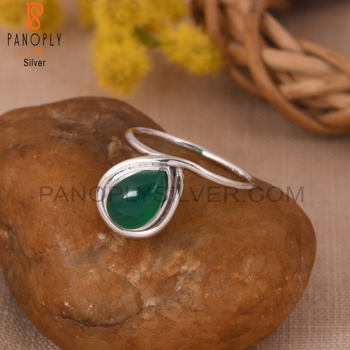 Green Onyx 925 Sterling Silver Gem Womens Jewelry