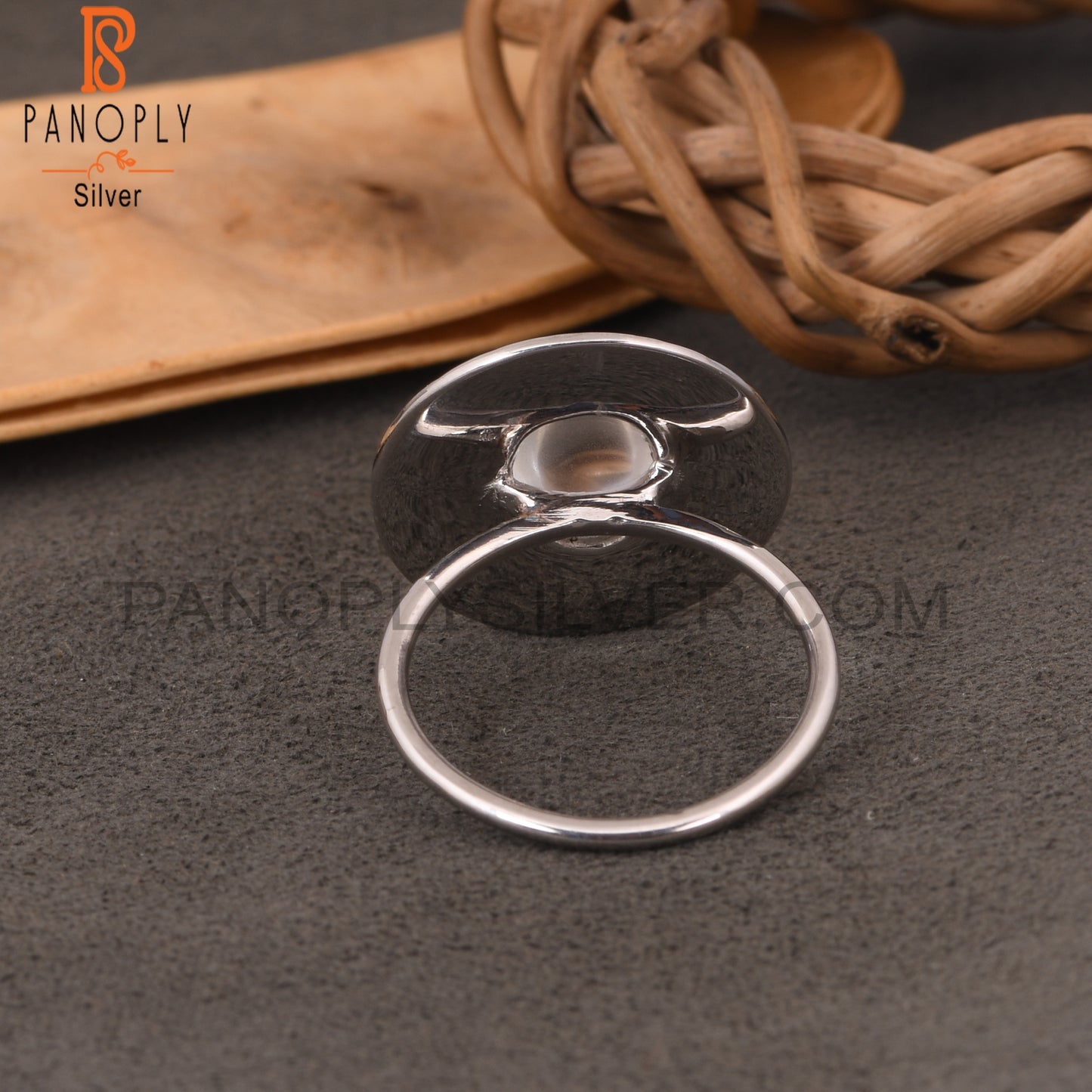 Hancrafted 925 Silver Crystal Quartz Cocktail Ring