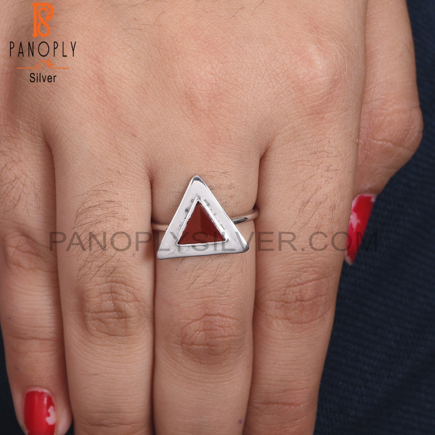 Red Onyx 925 Sterling Silver Gemstone Girls Ring Jewelry