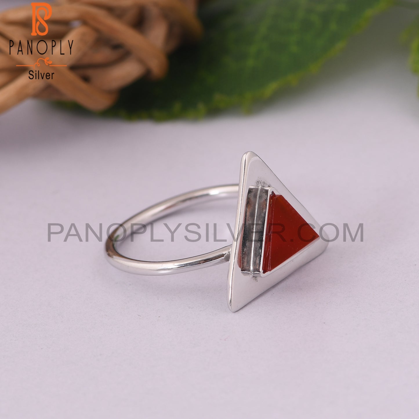 Red Onyx 925 Sterling Silver Gemstone Girls Ring Jewelry