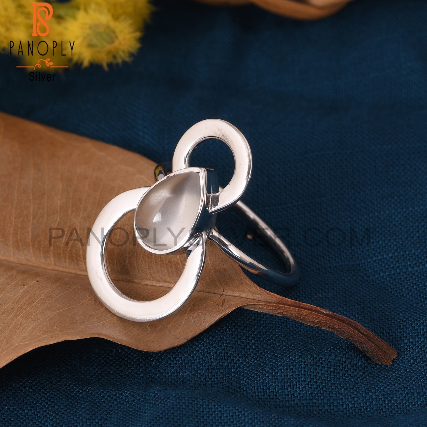 Crystal Unique Cocktail 925 Silver Quartz Rings