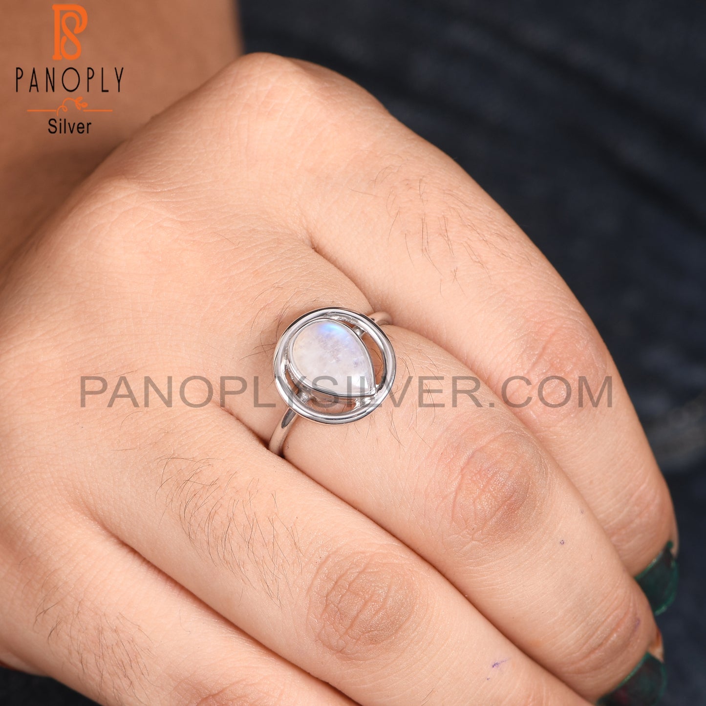 Rainbow Moonstone 925 Sterling Silver Designer Pear Jewelry