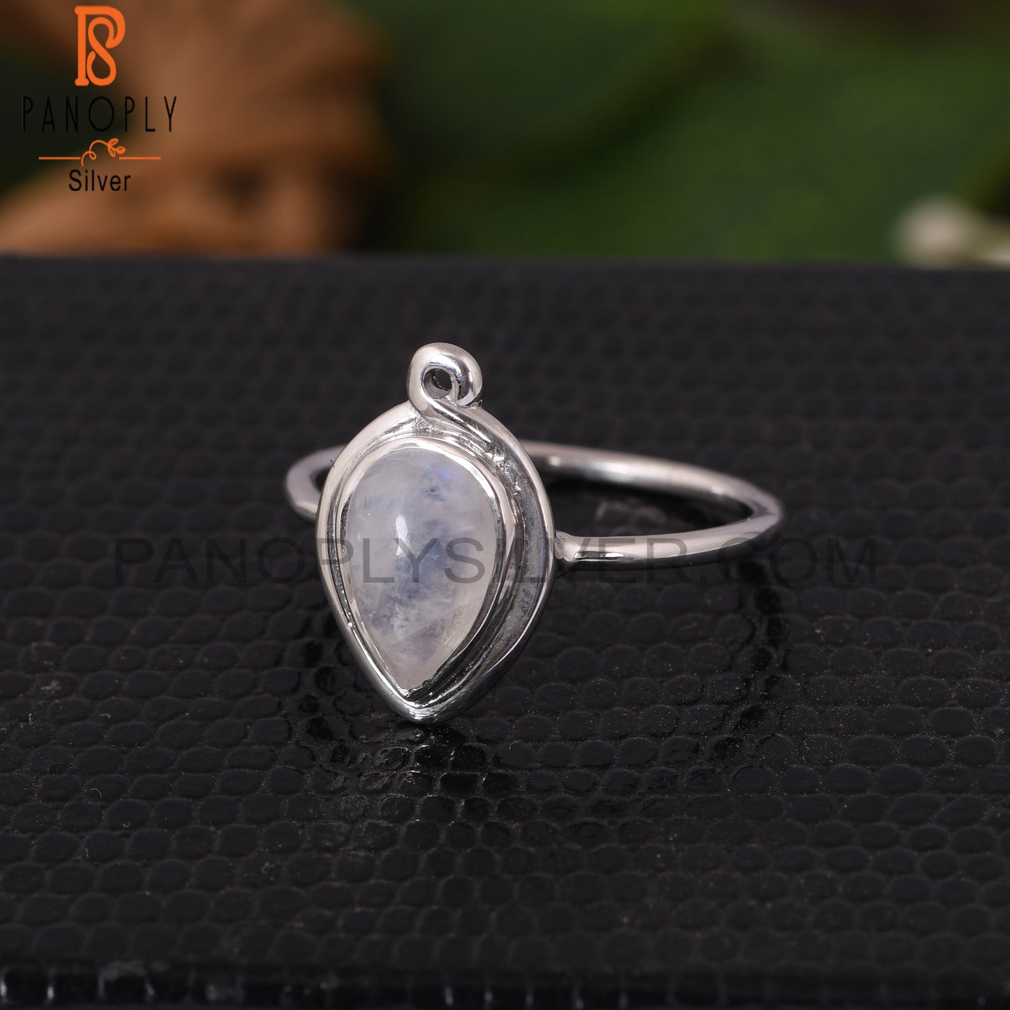 Rainbow Moonstone 925 Silver Rings Customized Jewellery