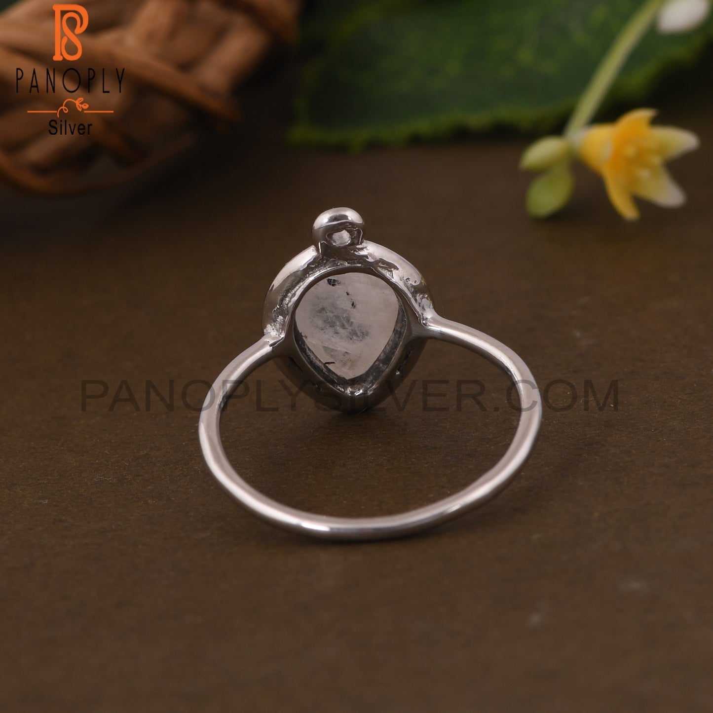 Rainbow Moonstone 925 Silver Rings Customized Jewellery