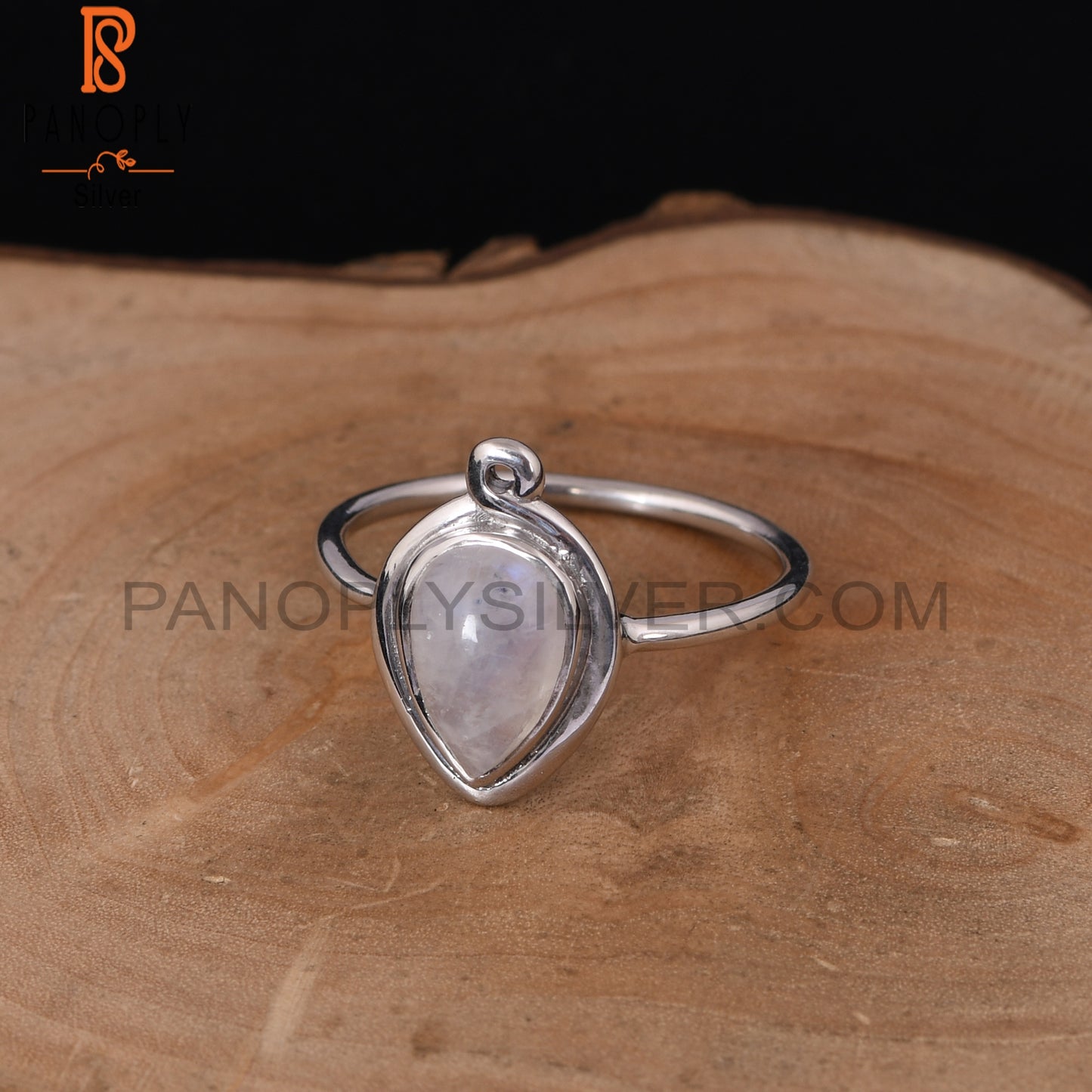 Rainbow Moonstone 925 Silver Rings Customized Jewellery