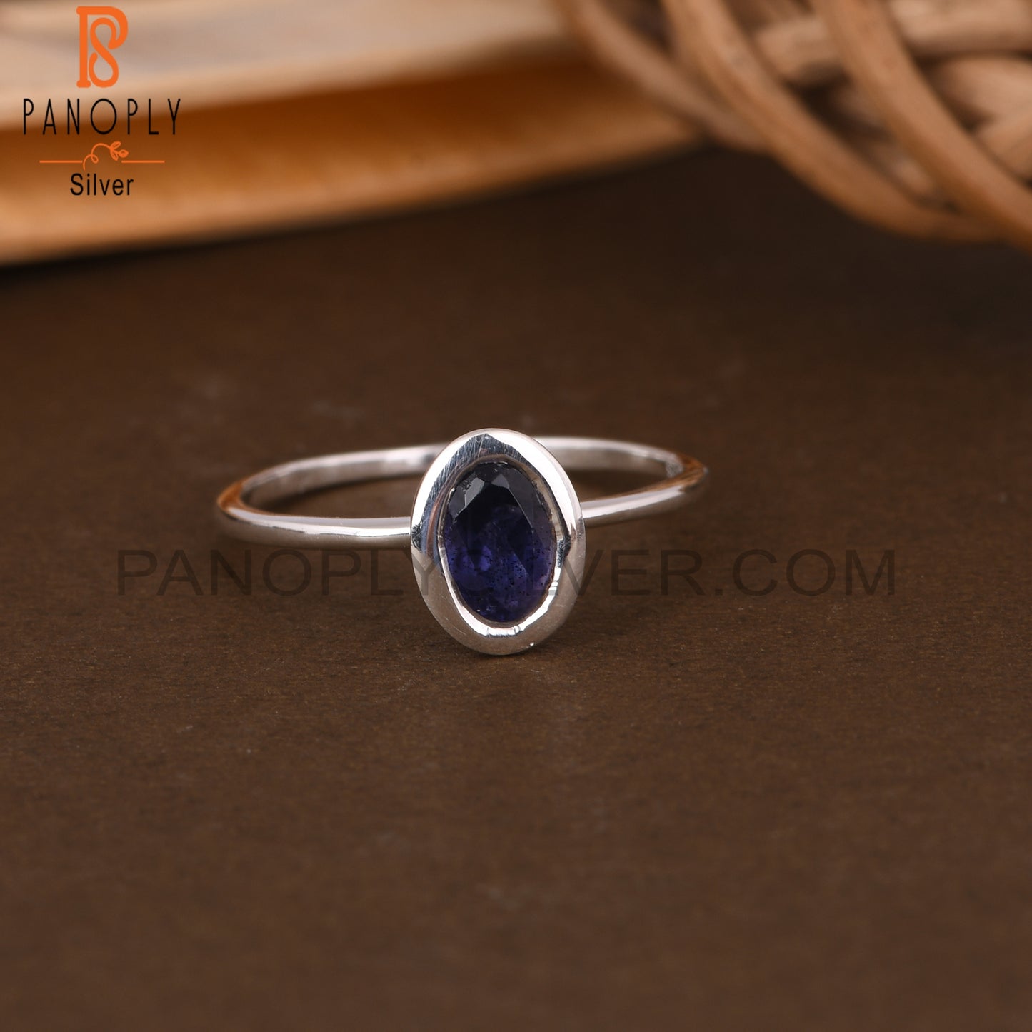 Iolite Oval 925 Sterling Silver Rings