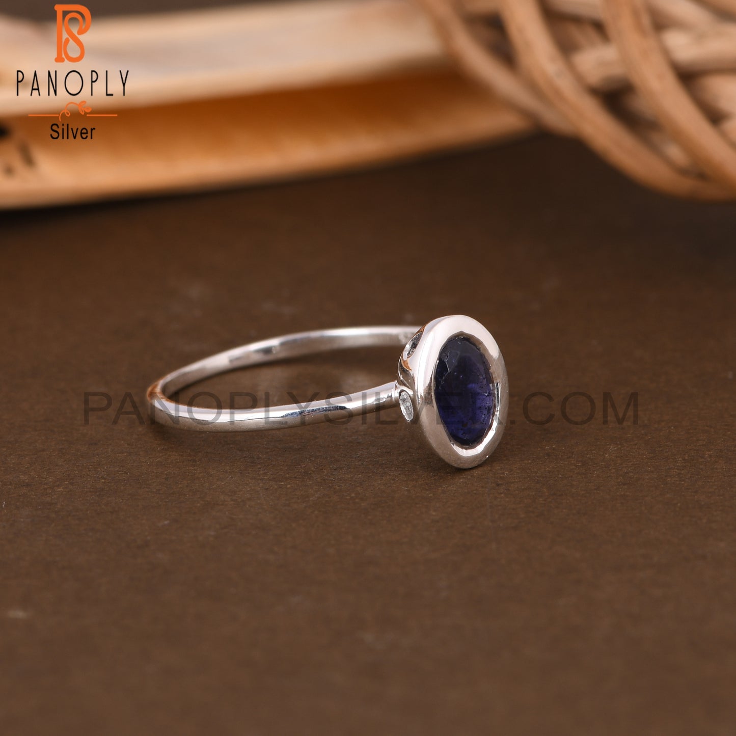 Iolite Oval 925 Sterling Silver Rings