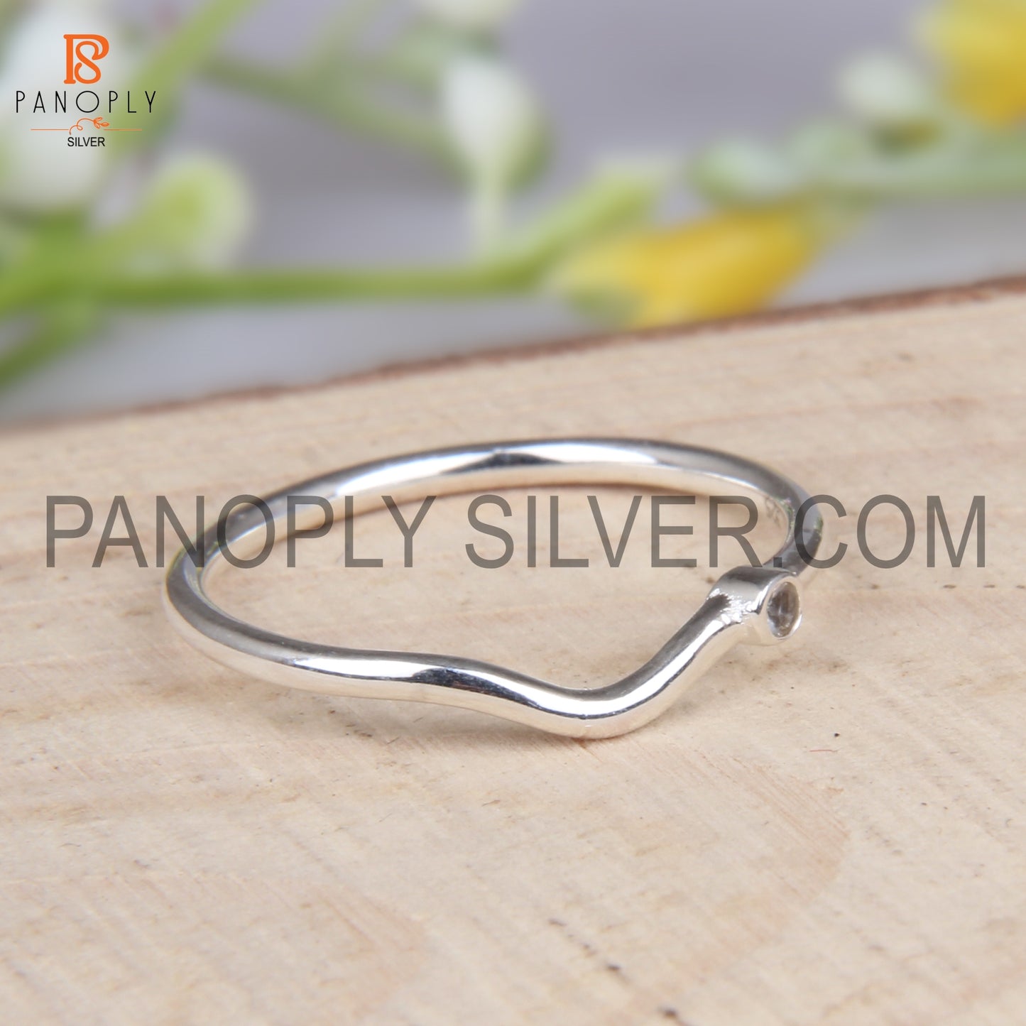 Rainbow Moon Stone Chevron Handmade 925 Silver Rings