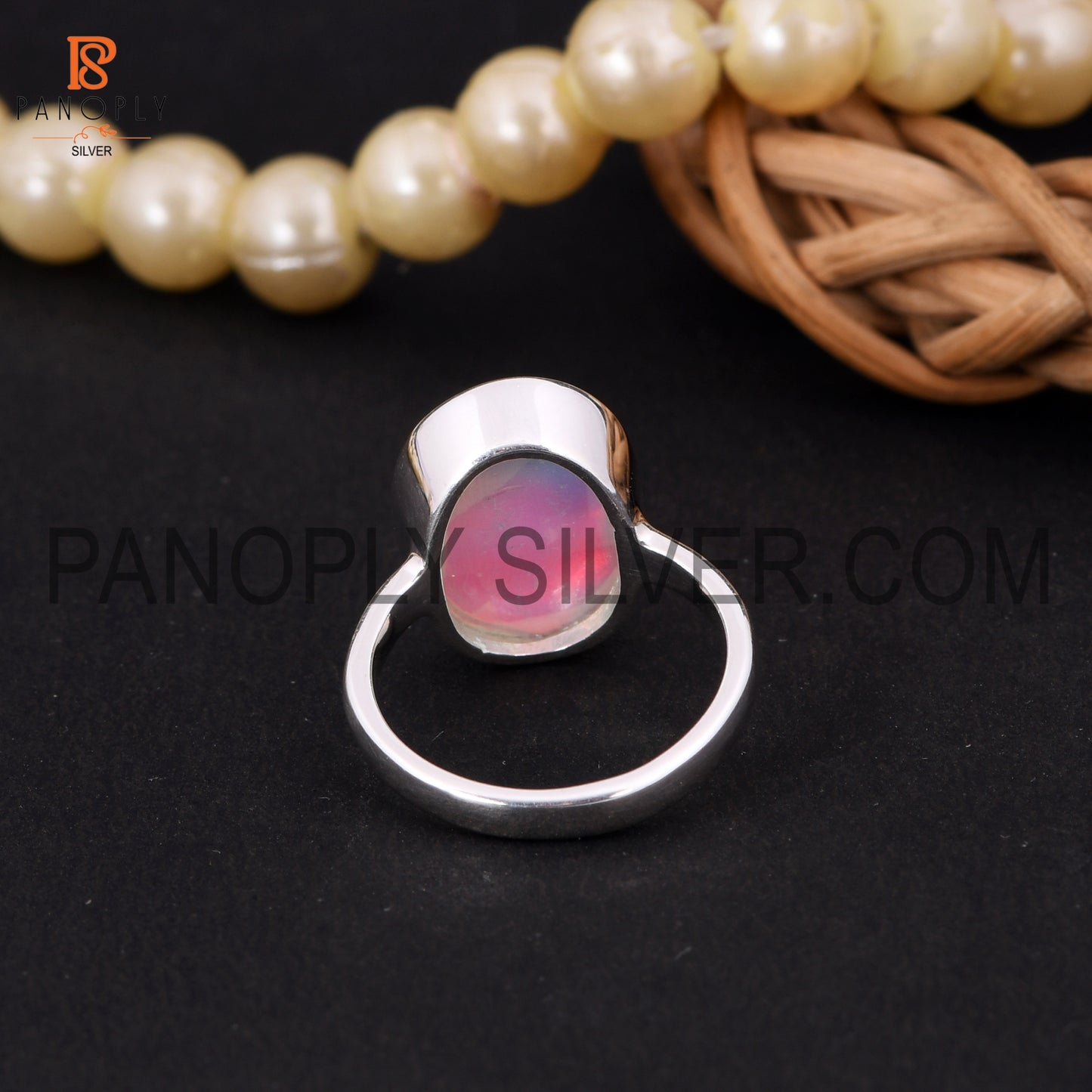 925 Quality Silver Oval Shape Bezel Setting Rings