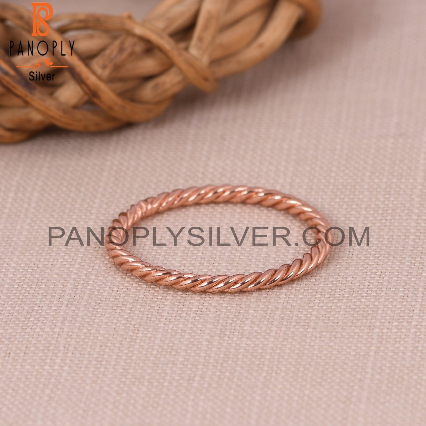 Twist Rose Gold Plated Rings