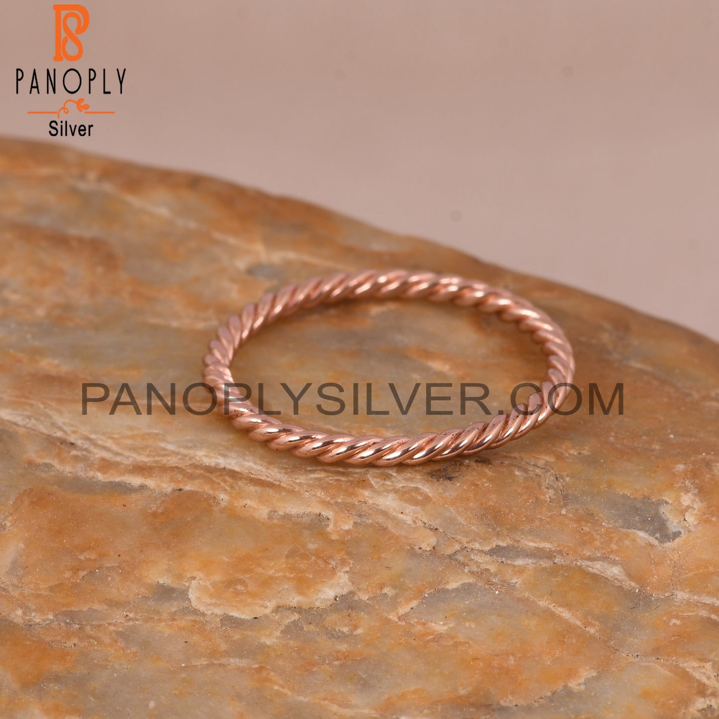 Twist Rose Gold Plated Rings