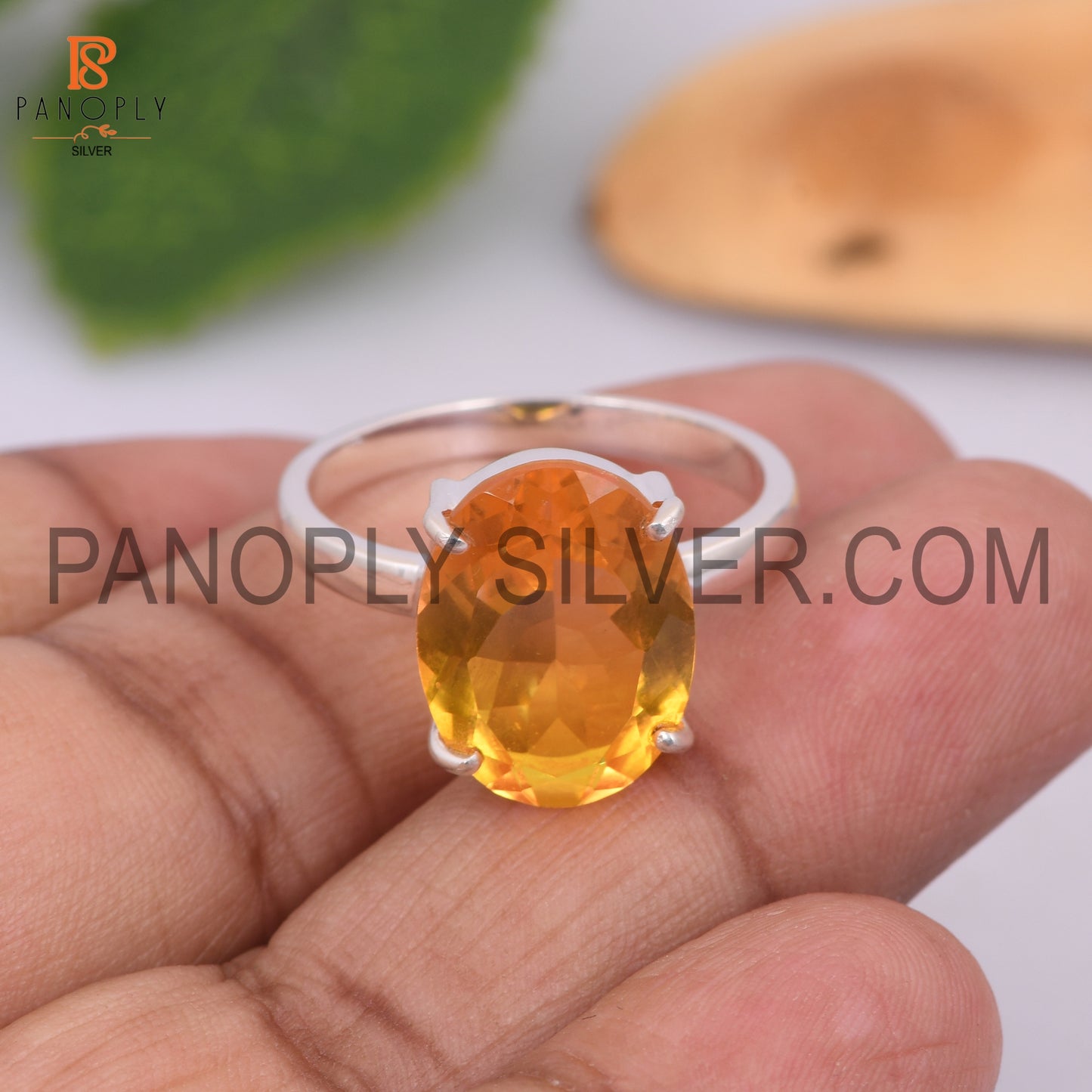 Fine 925 Silver Bio Morganite Doublet Quartz Set Design Ring