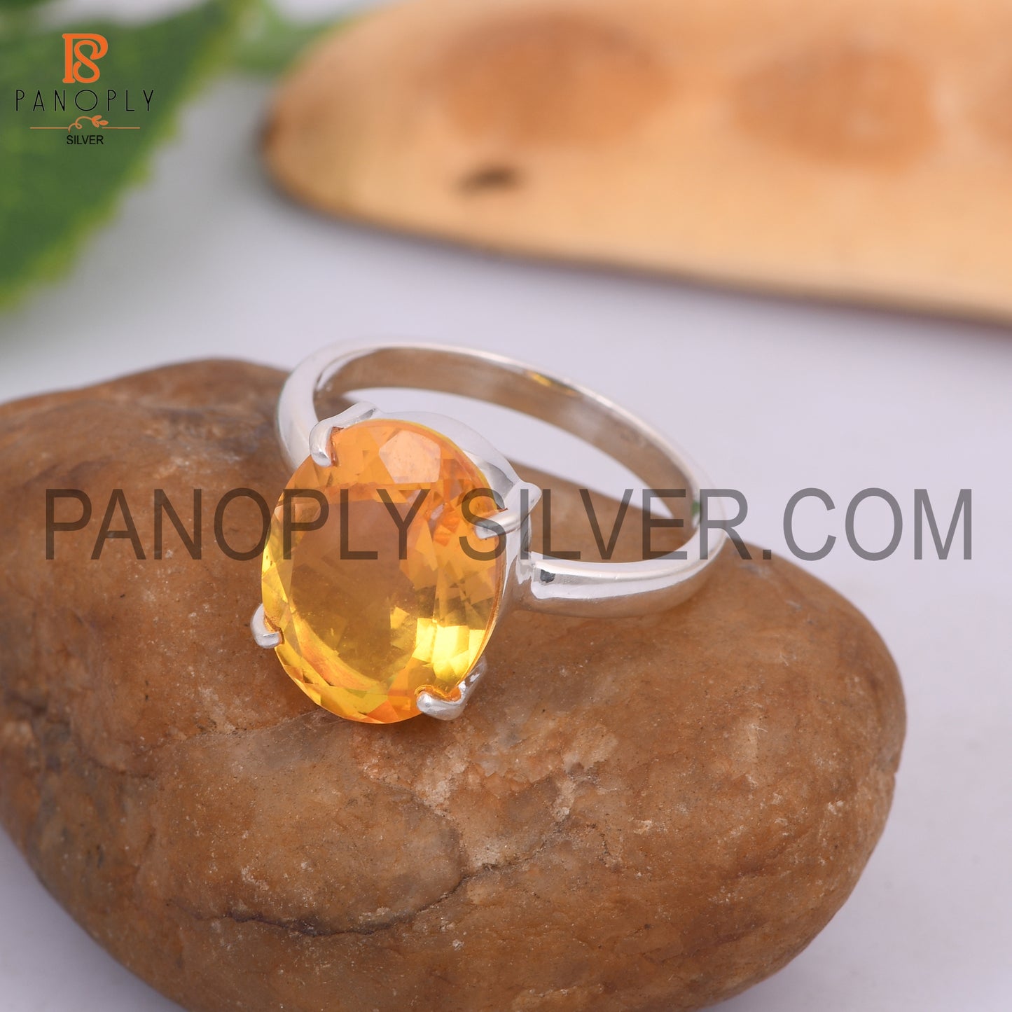 Fine 925 Silver Bio Morganite Doublet Quartz Set Design Ring
