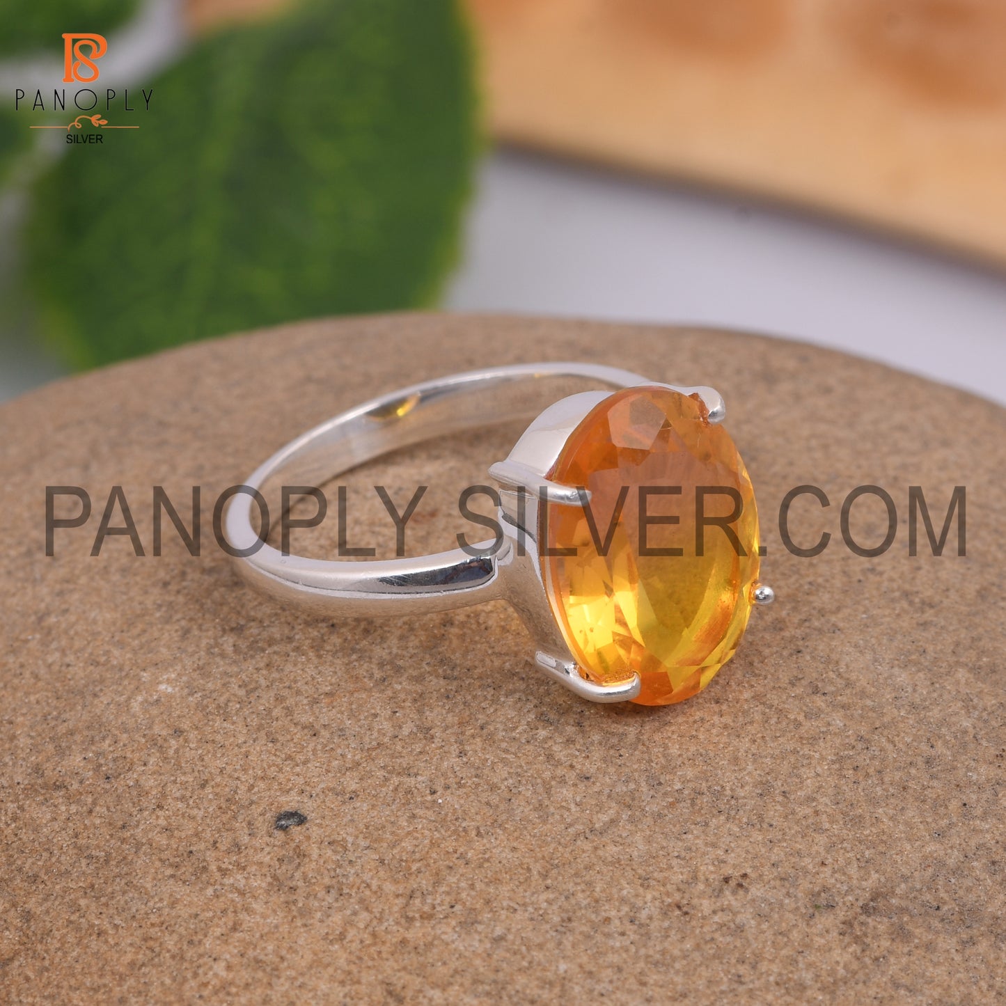 Fine 925 Silver Bio Morganite Doublet Quartz Set Design Ring