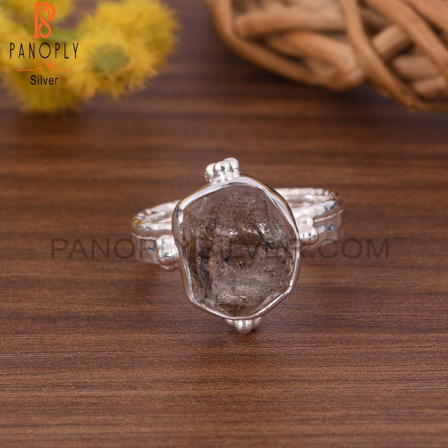 Herkimer Diamond Set Fine 925 Sterling Silver Handmade Rings
