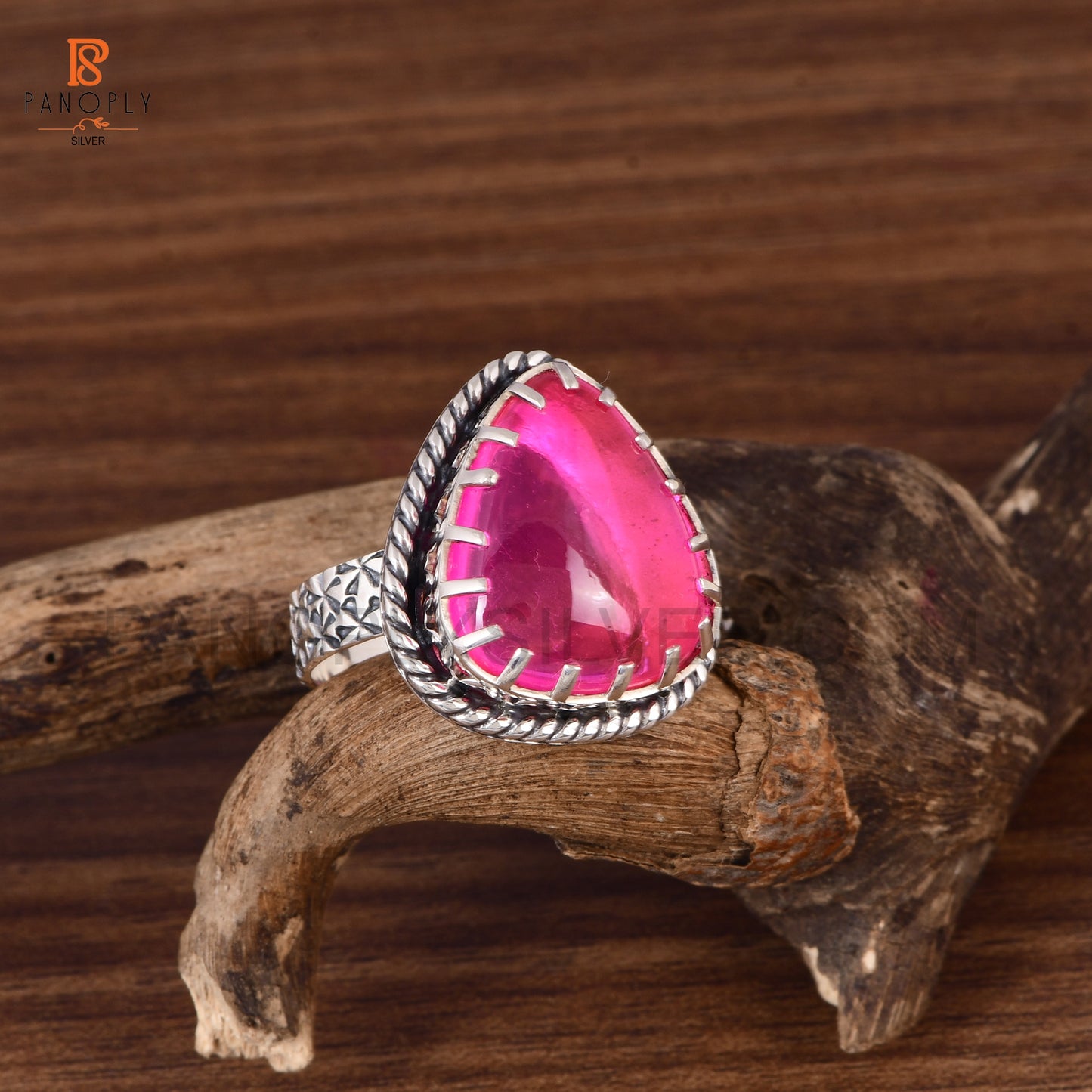 Handcrafted 925 Silver Trillion Shape Ring