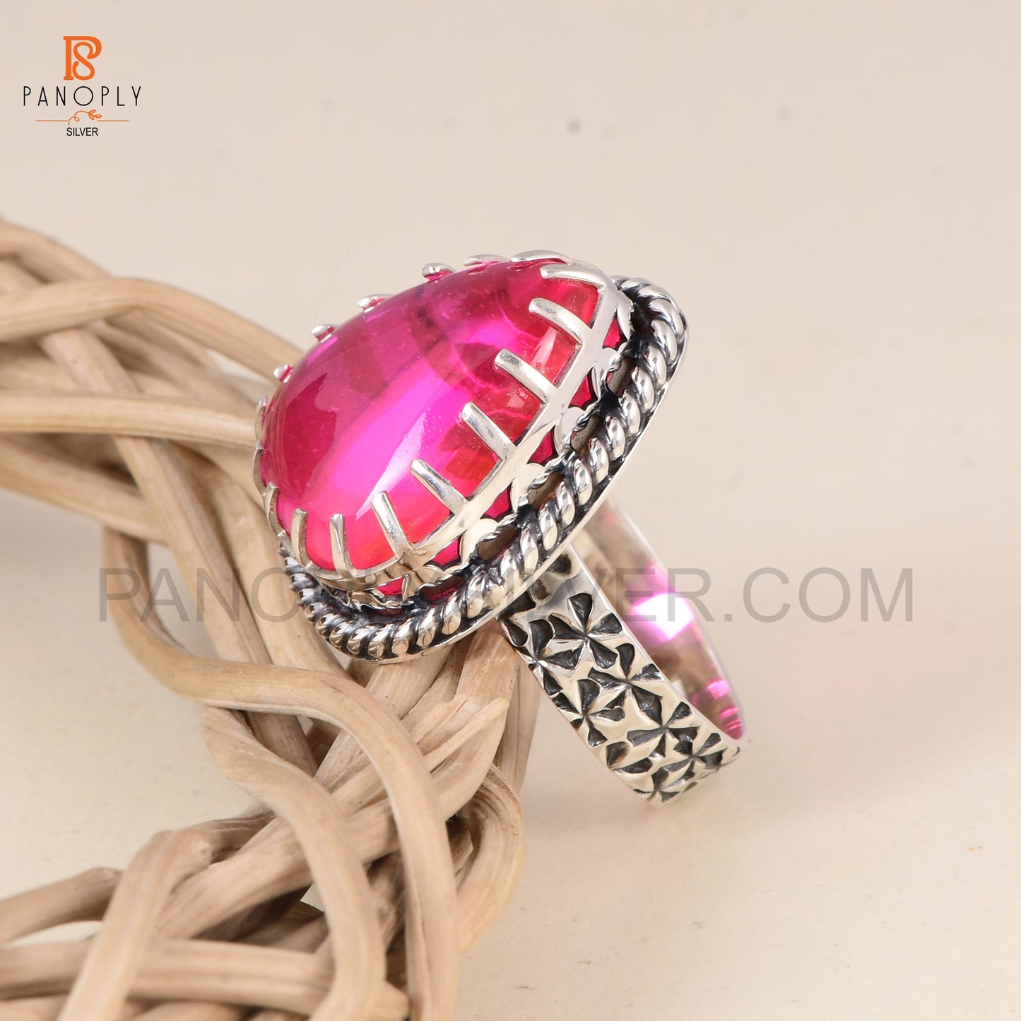 Handcrafted 925 Silver Trillion Shape Ring