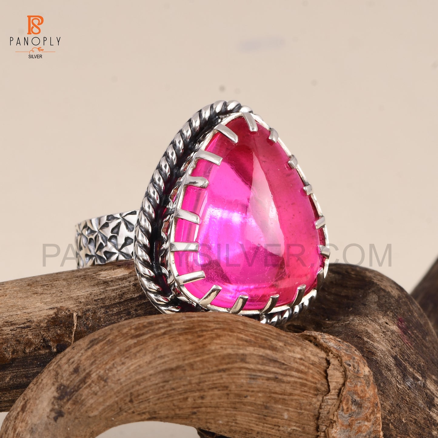 Handcrafted 925 Silver Trillion Shape Ring