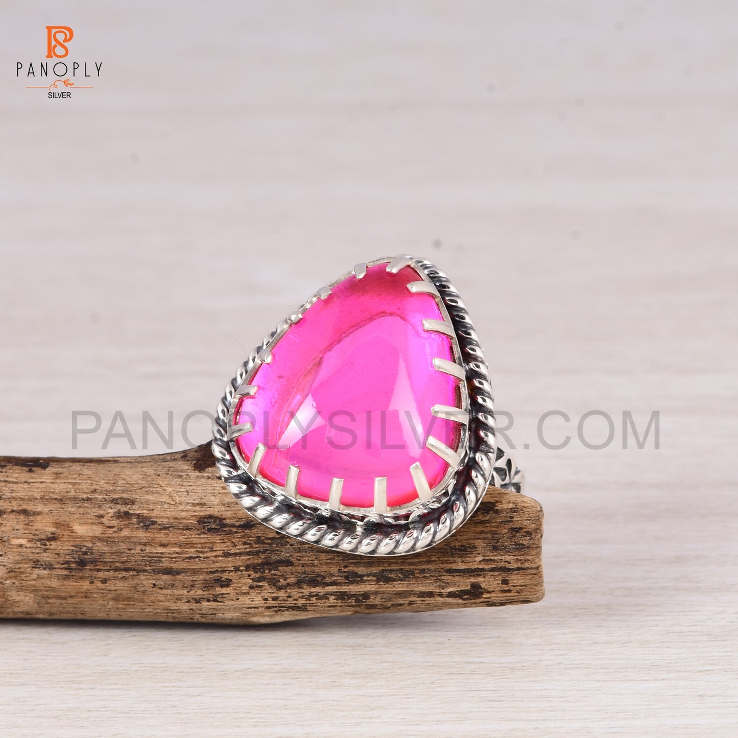 Handcrafted 925 Silver Trillion Shape Ring