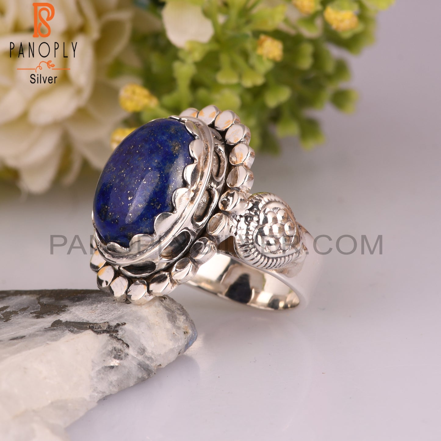 Lapis Lazuli 925 Sterling Silver Ring For Him