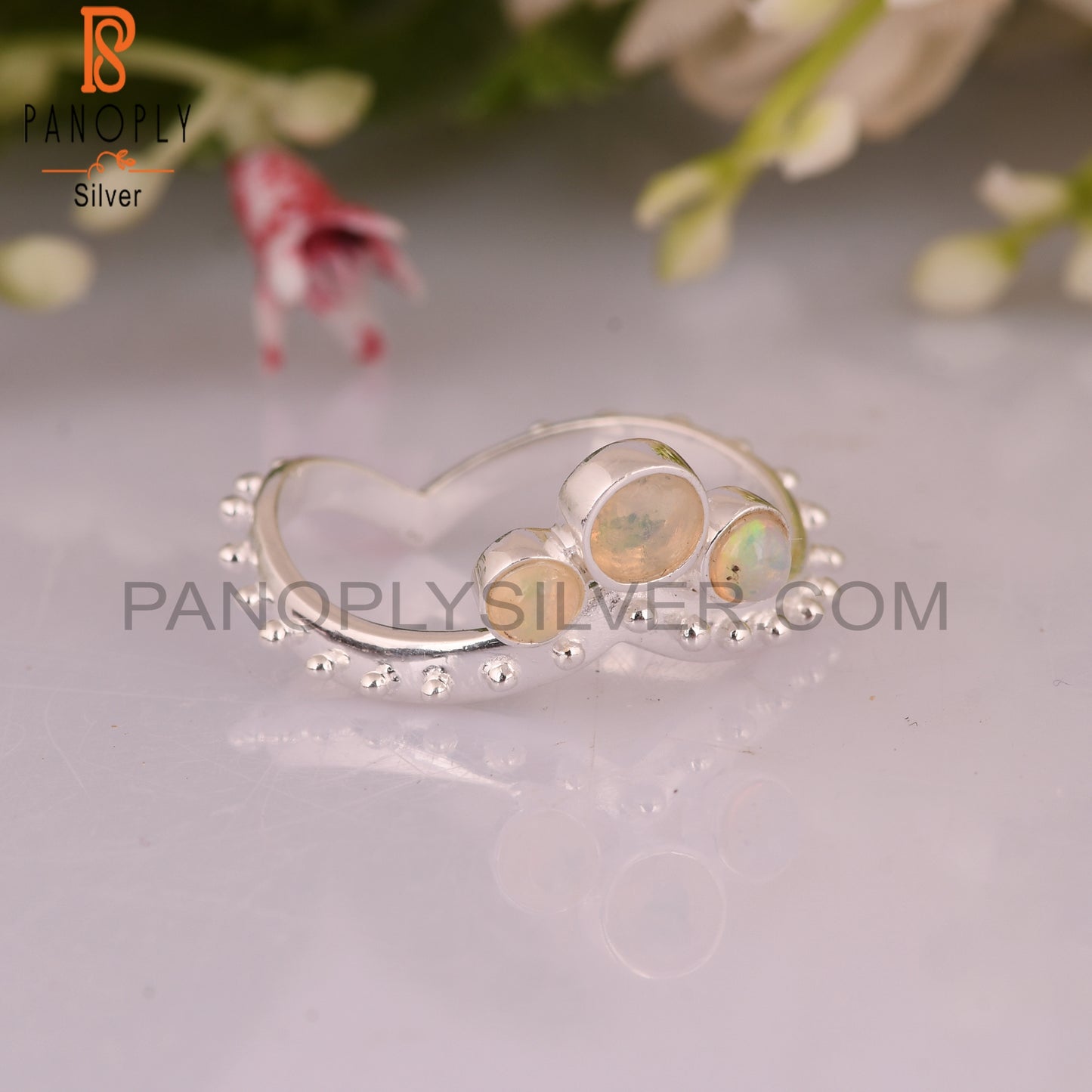 Ethiopion Opal Crown 925 Sterling Silver Ring