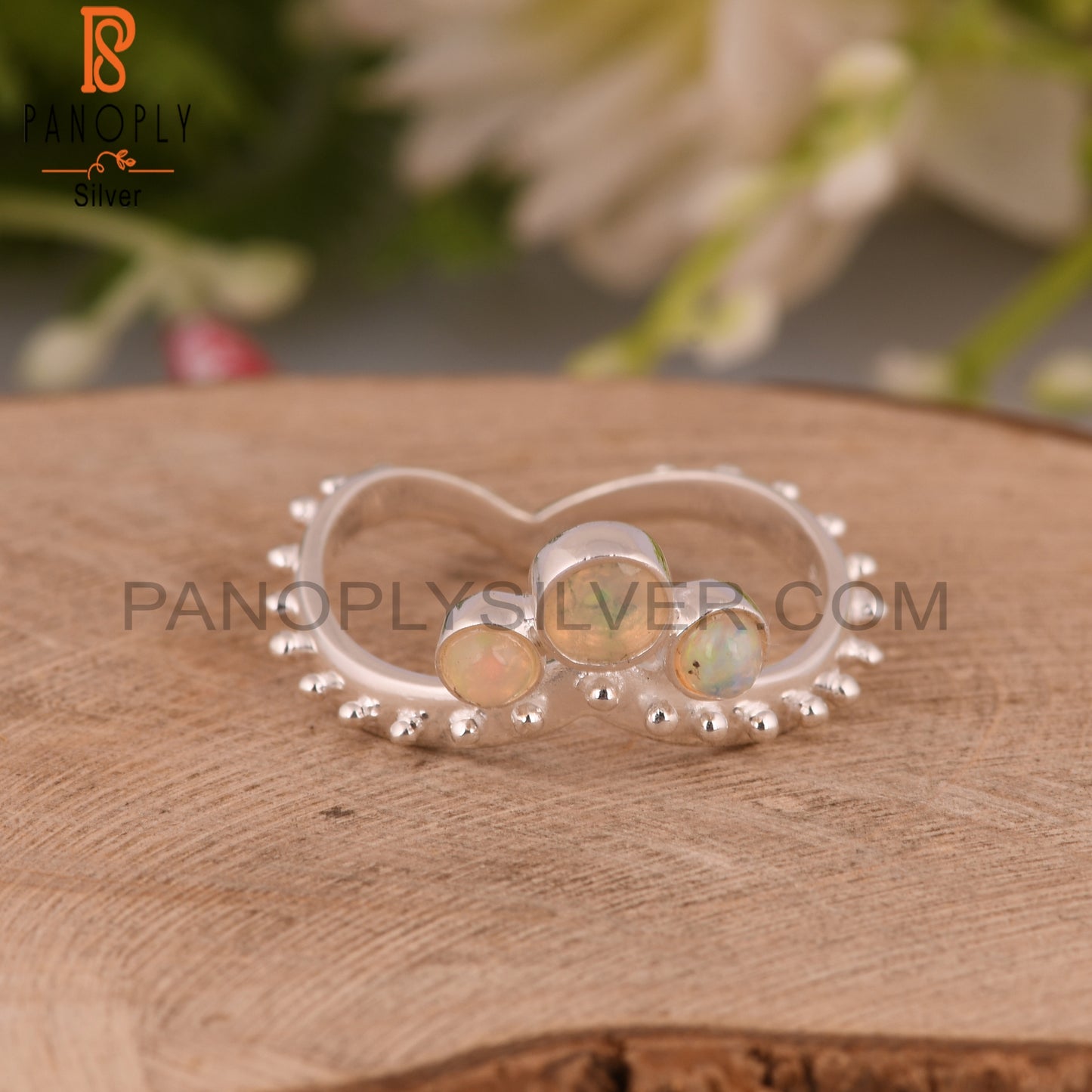 Ethiopion Opal Crown 925 Sterling Silver Ring