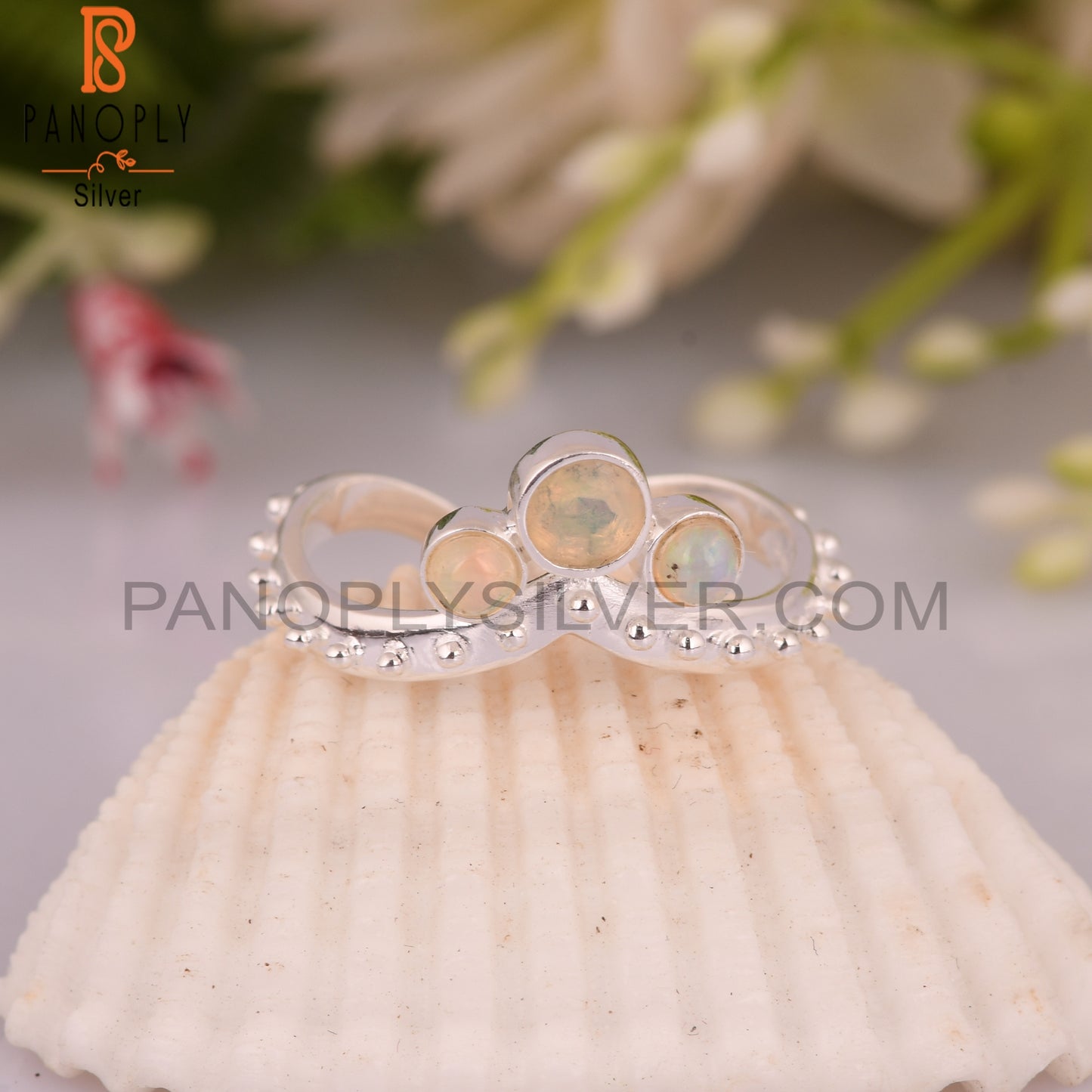Ethiopion Opal Crown 925 Sterling Silver Ring