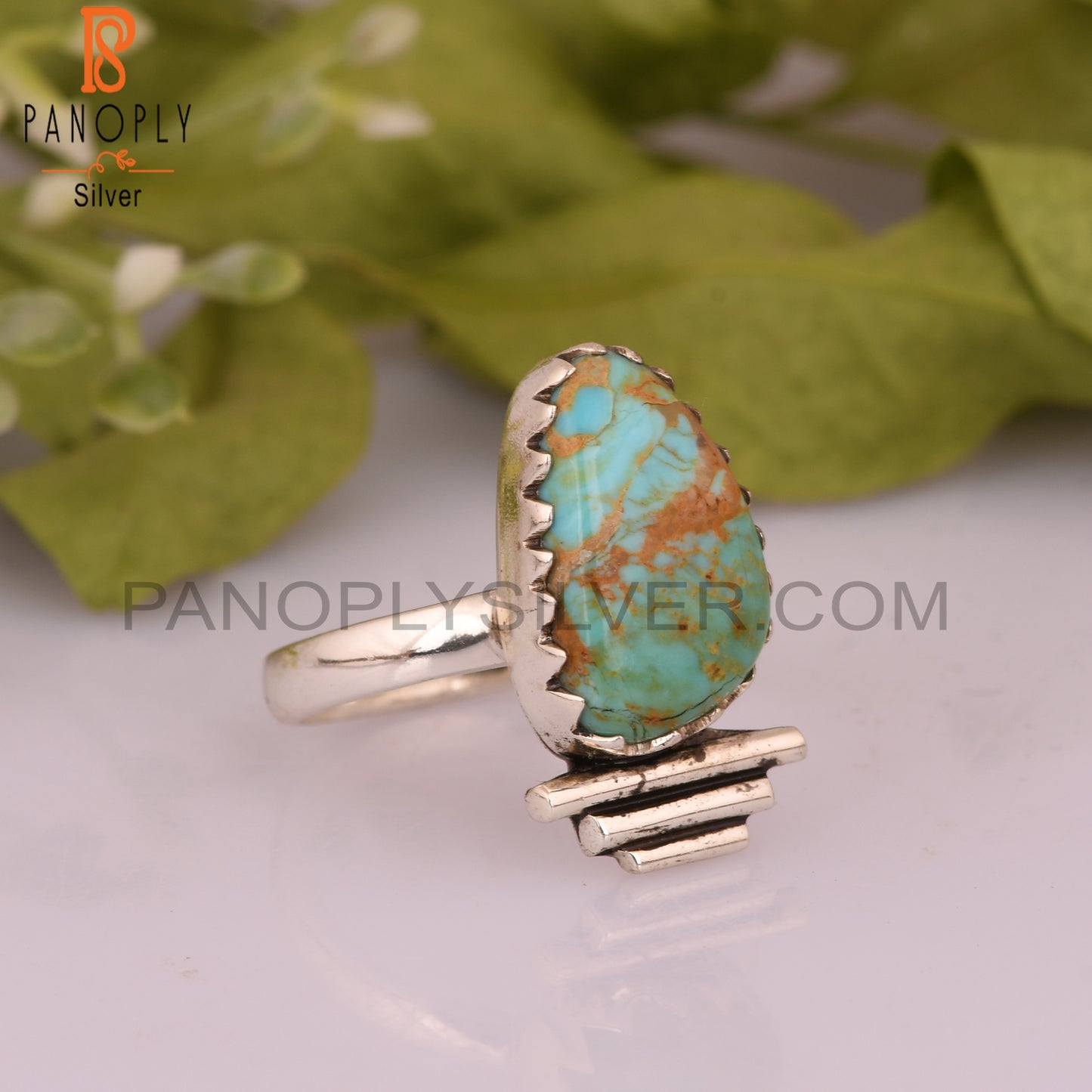 Kingman Turquoise 925 Sterling Silver Pretty Ring