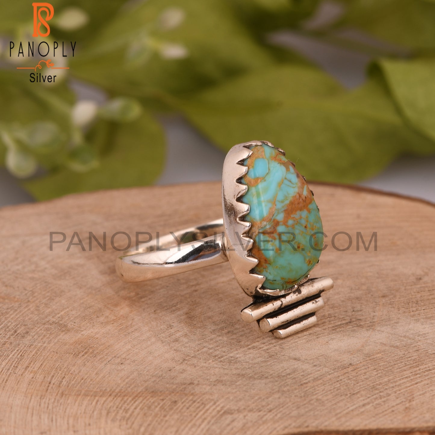 Kingman Turquoise 925 Sterling Silver Pretty Ring