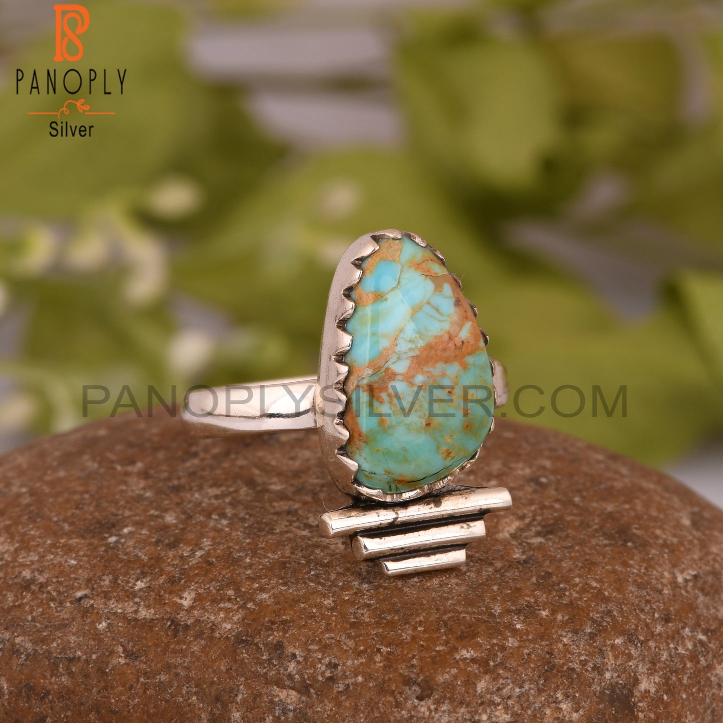 Kingman Turquoise 925 Sterling Silver Pretty Ring