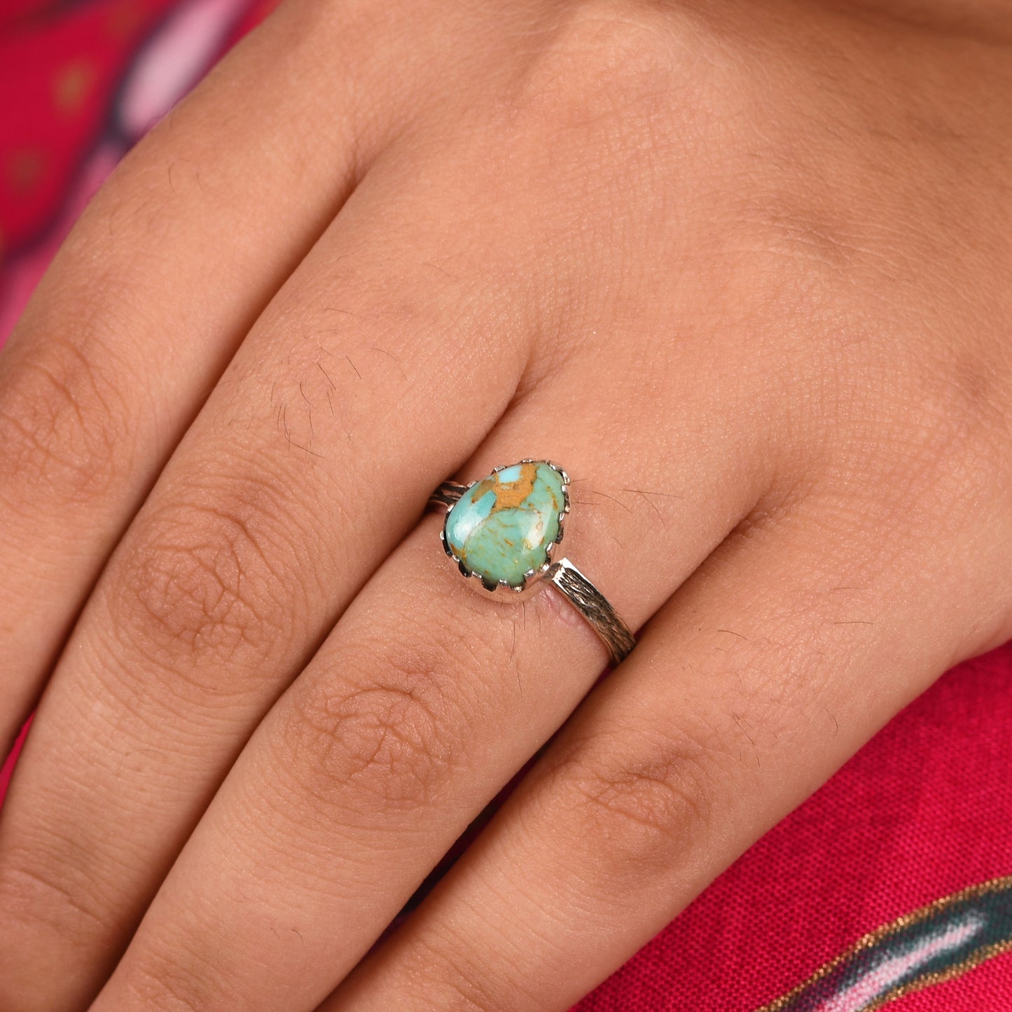 Kingman Turquoise 925 Sterling Silver Ring For Him