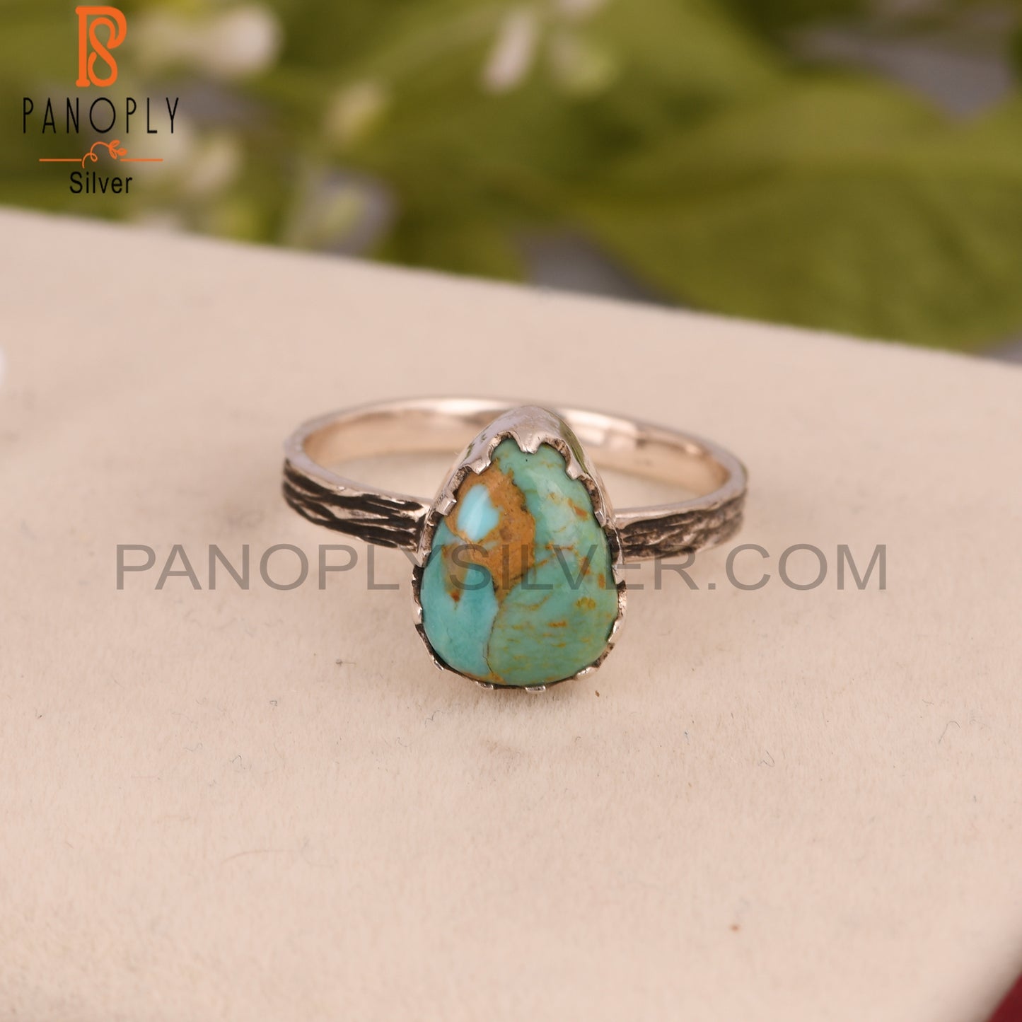 Kingman Turquoise 925 Sterling Silver Ring For Him