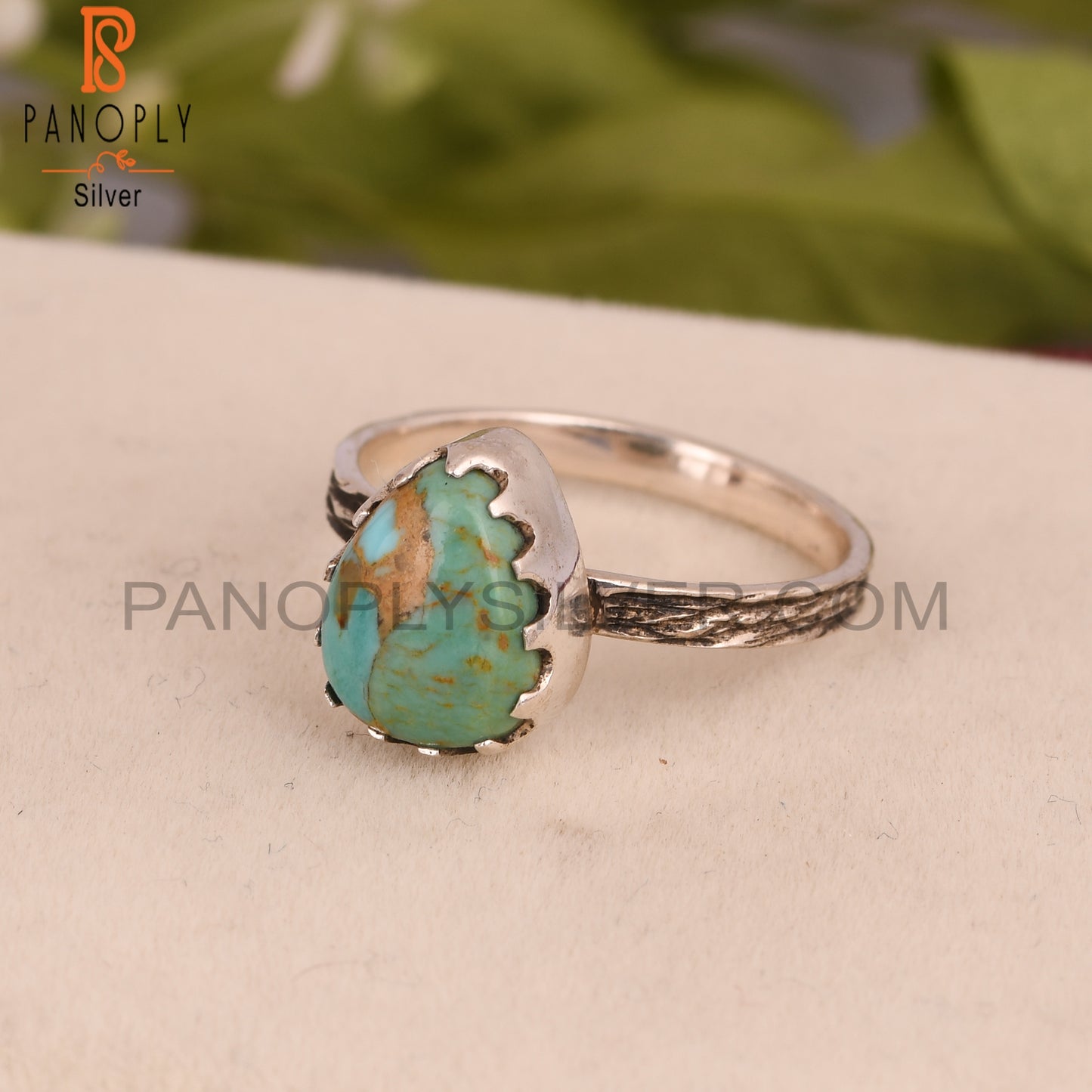 Kingman Turquoise 925 Sterling Silver Ring For Him