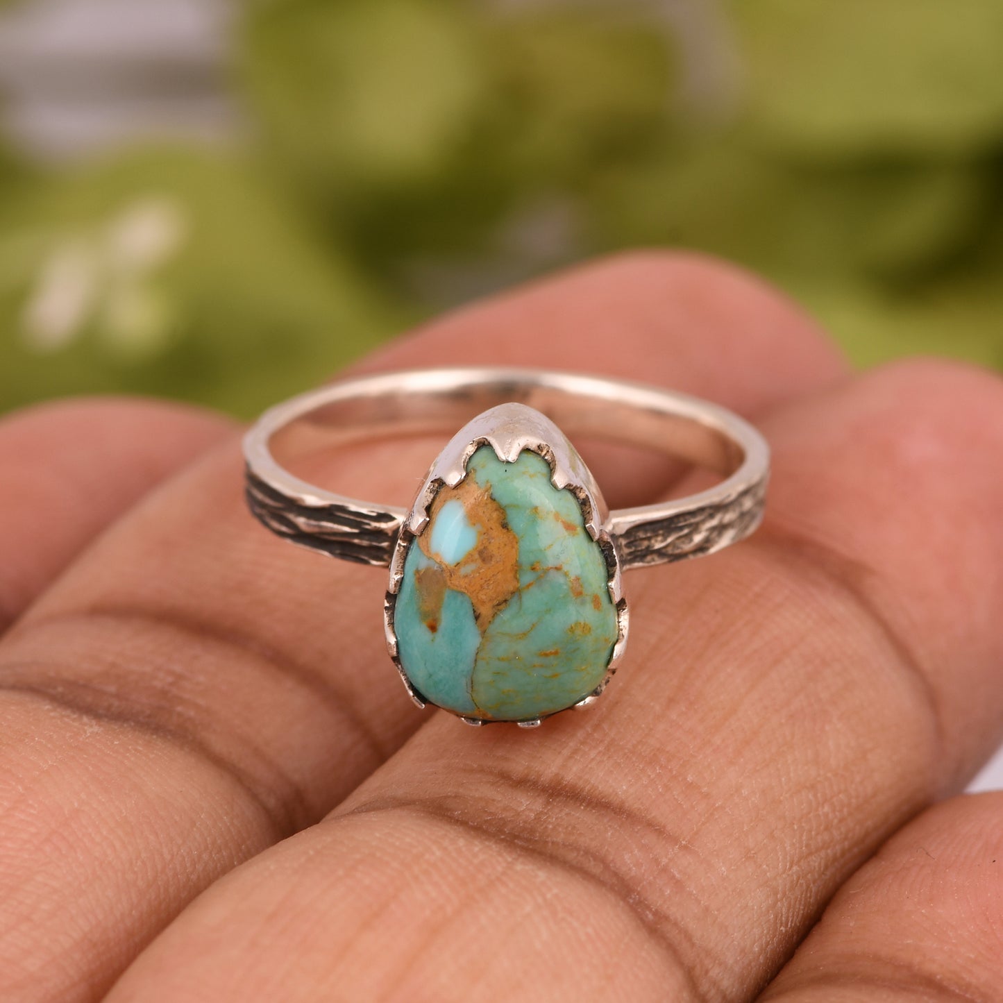 Kingman Turquoise 925 Sterling Silver Ring For Him