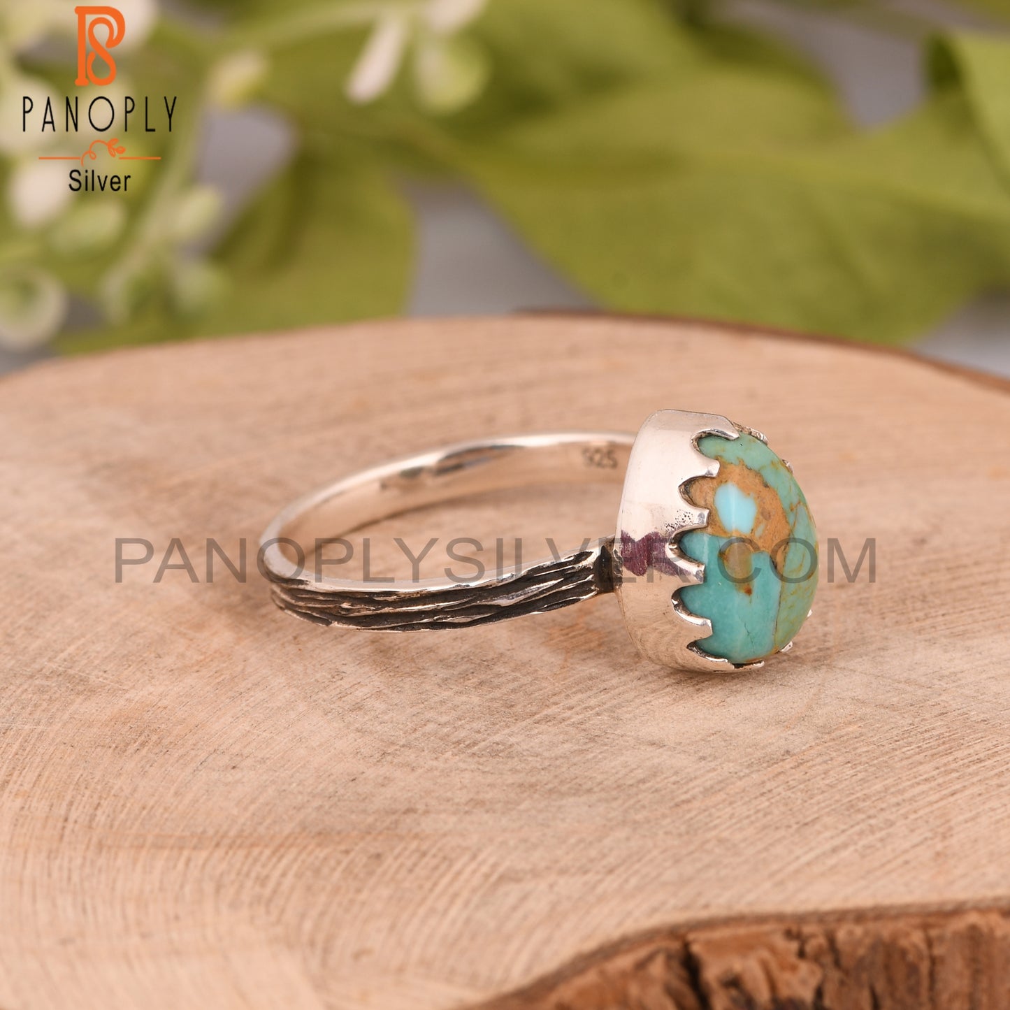 Kingman Turquoise 925 Sterling Silver Ring For Him