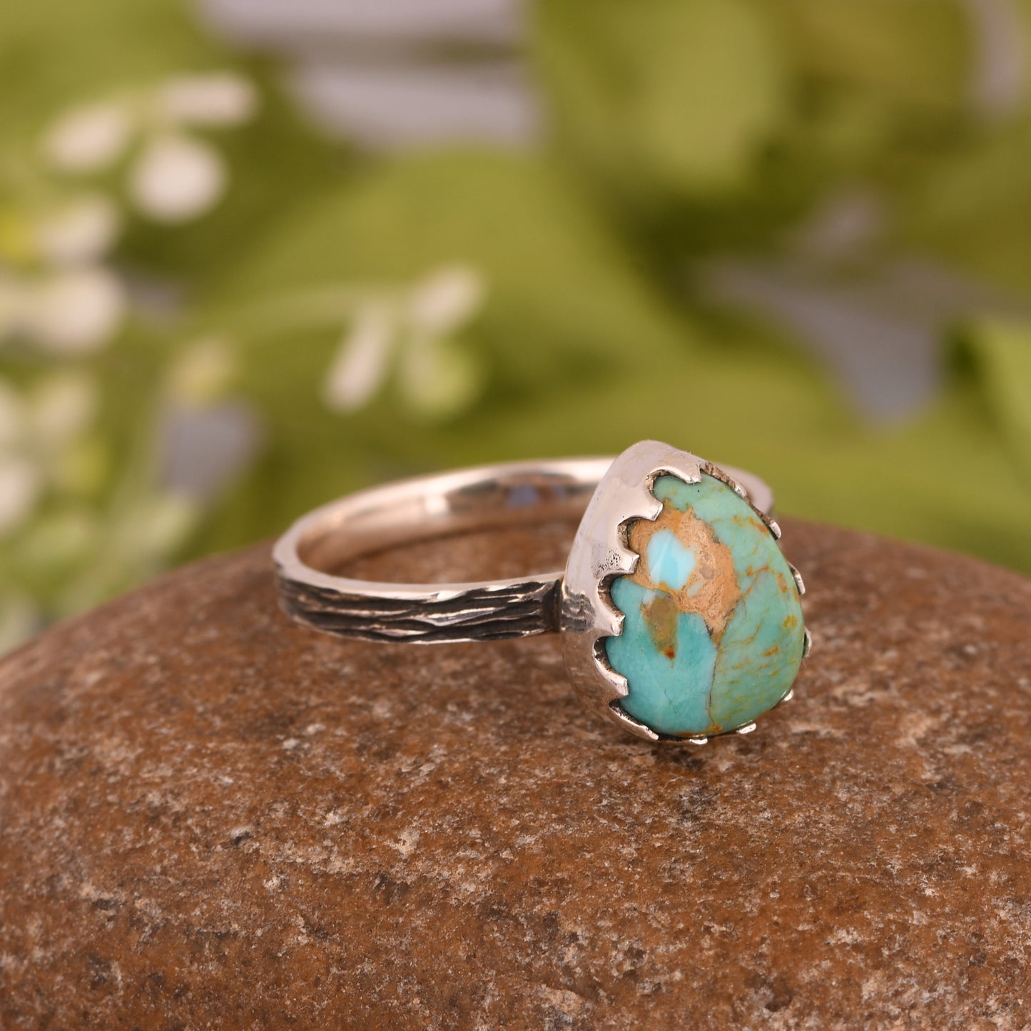 Kingman Turquoise 925 Sterling Silver Ring For Him