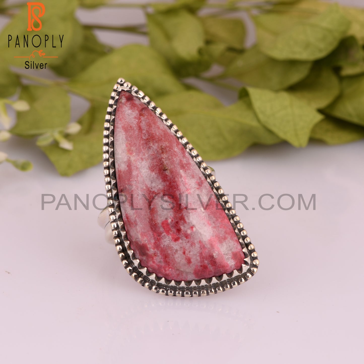 Pink Thulite 925 Sterling Silver Ring