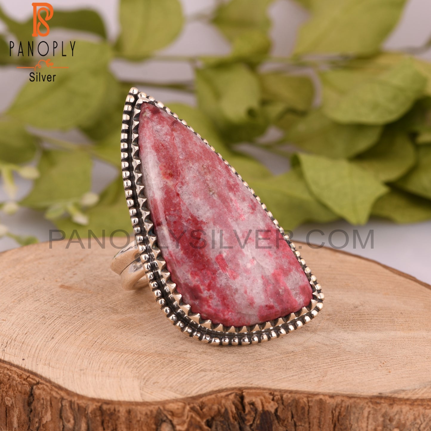 Pink Thulite 925 Sterling Silver Ring