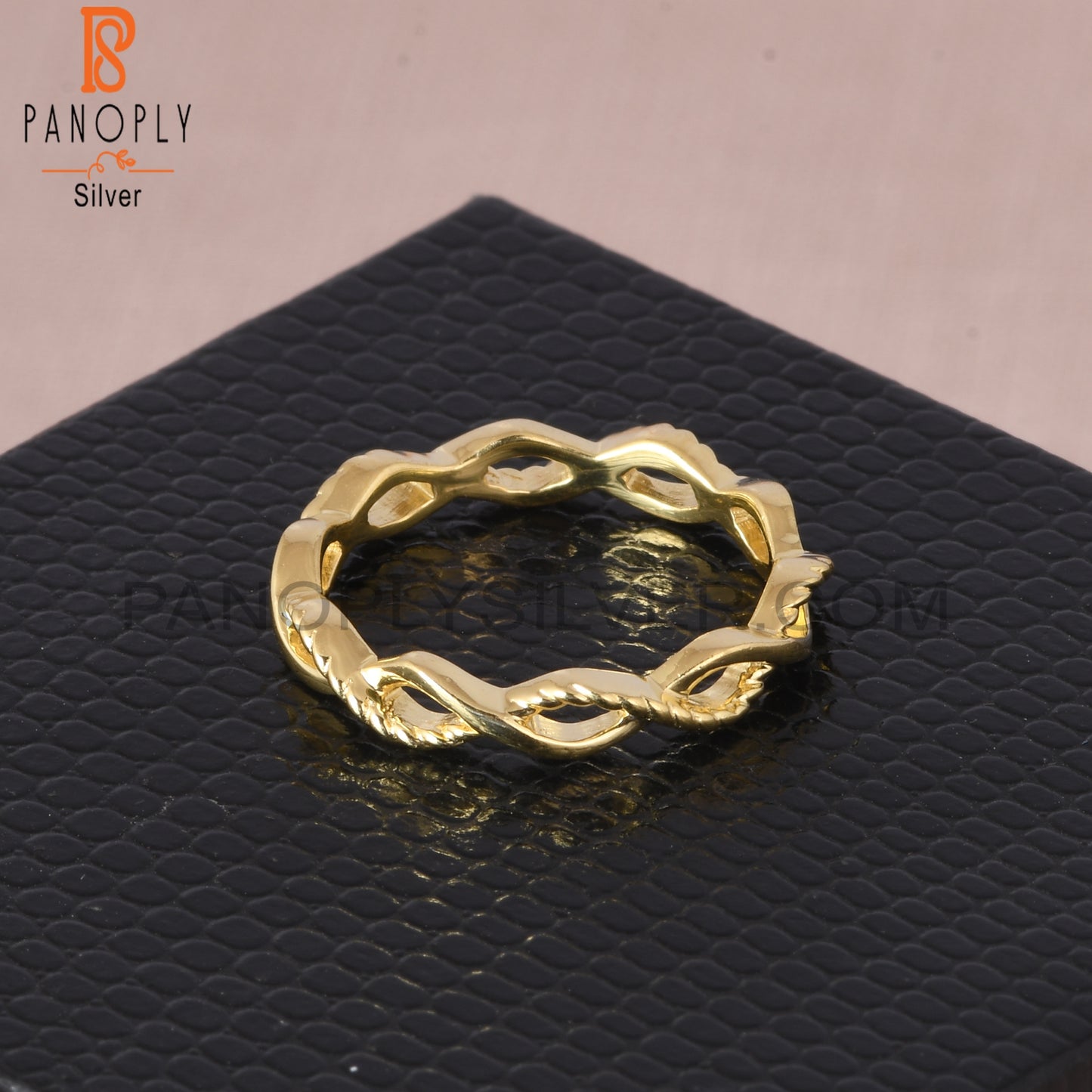 18K Gold Plated Twisted Infinity Rings