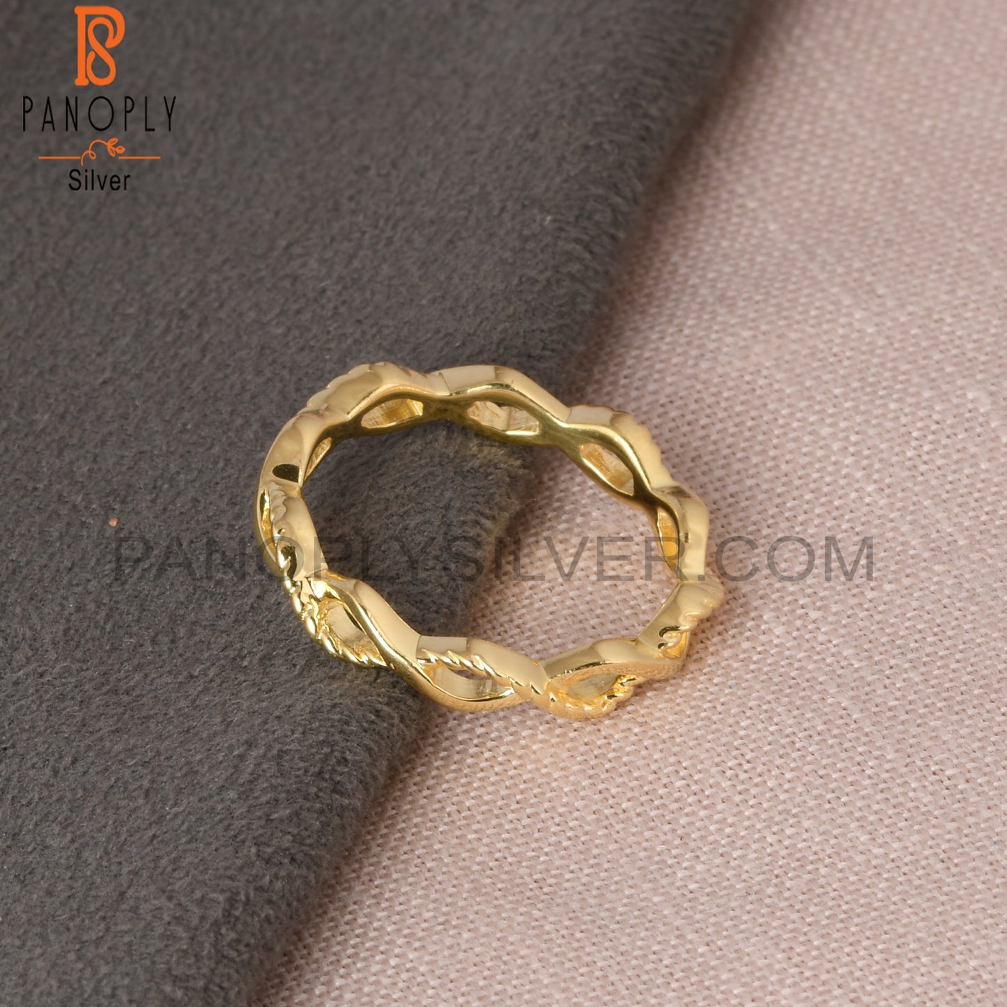 18K Gold Plated Twisted Infinity Rings