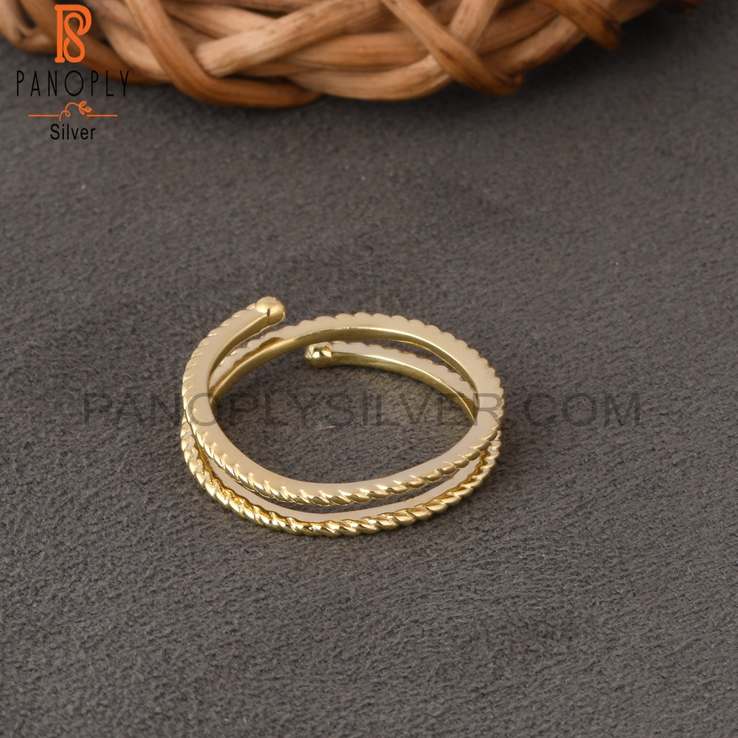 Triple Layer 925 Quality Adjustable Open Rings